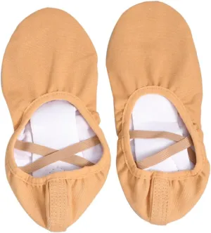 1 Pair Womens Leather Slides Dance Outfits Ladies Flat Dress Shoes Ballet Pumps Leather Ballet Shoes