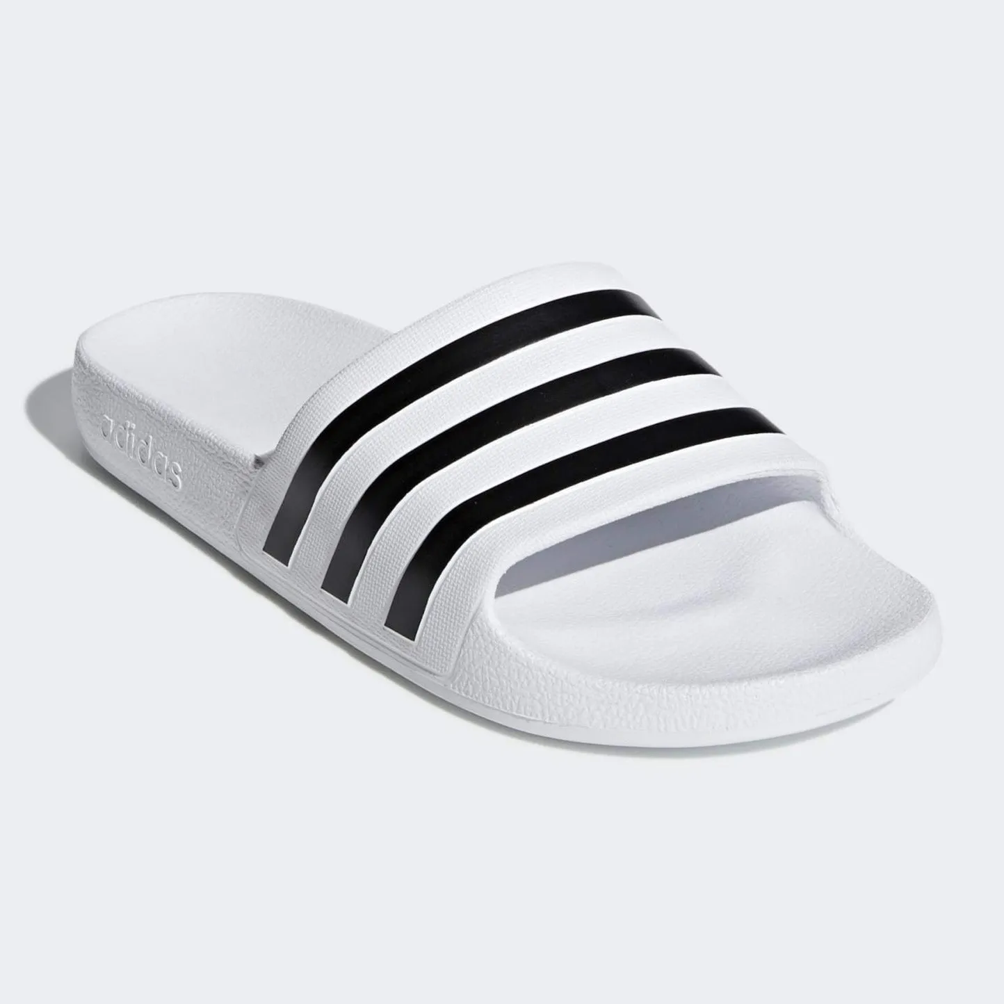 Adidas Adilette Aqua Stripe "Panda" Slides (White/Black)(F35539)