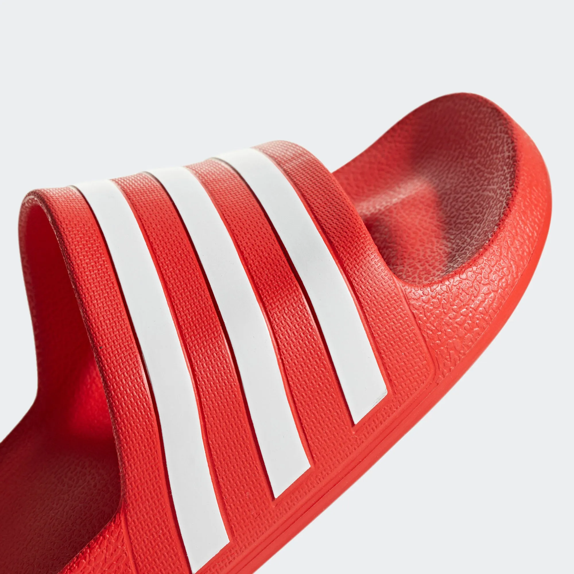 Adidas Adilette Aqua Stripe Slides (Active Red)(F35540)