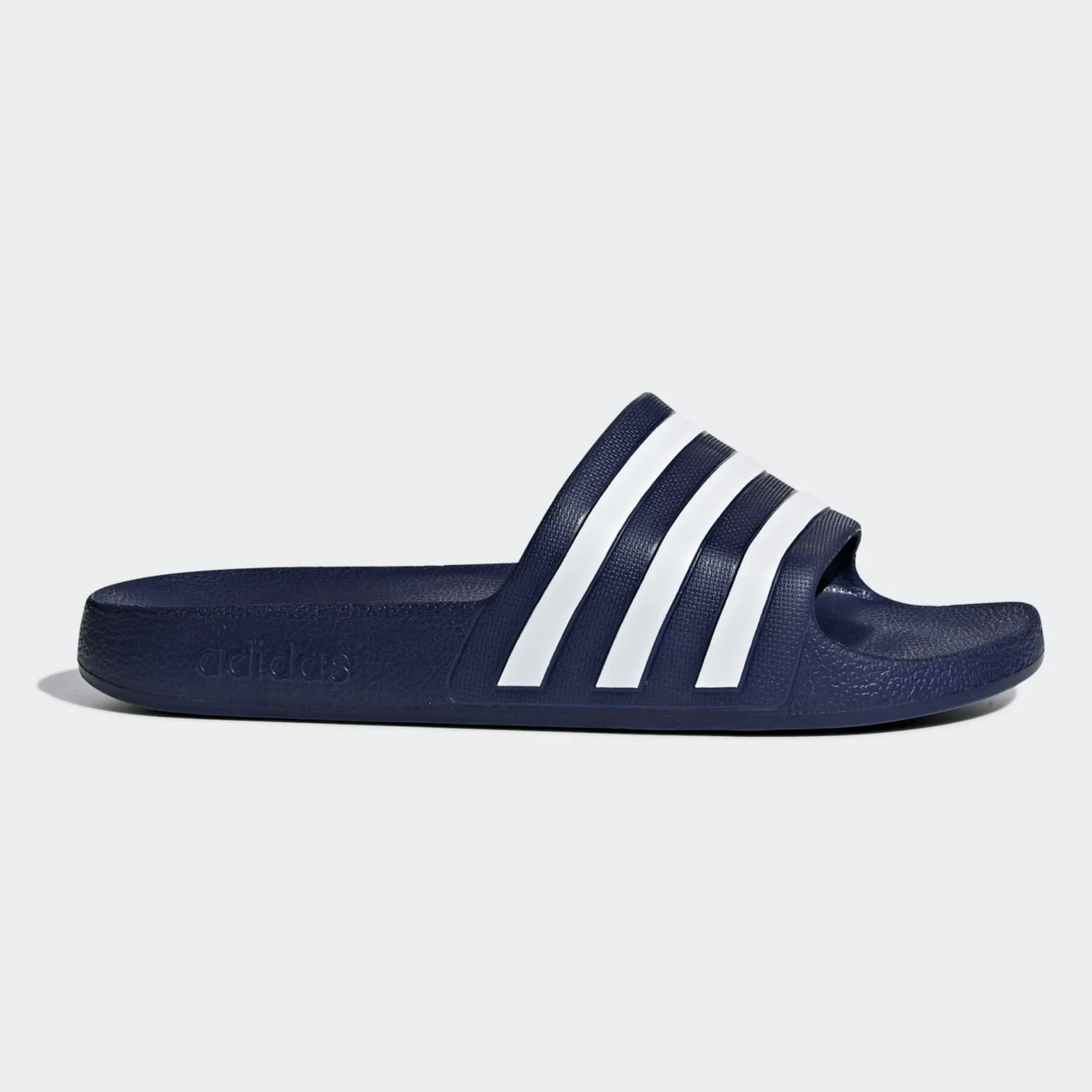 Adidas Adilette Aqua Stripe Slides (Dark Blue/White)(F35542)