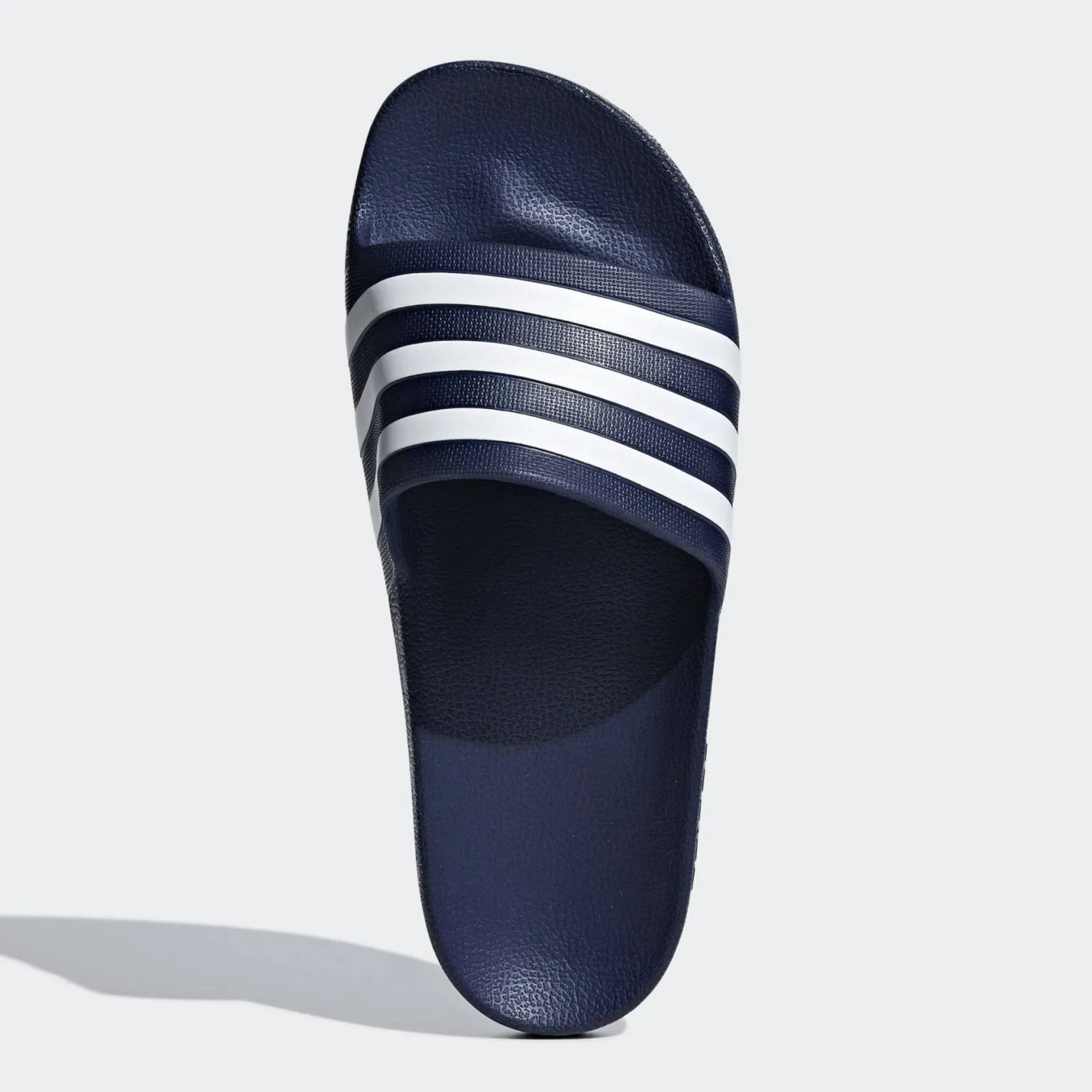 Adidas Adilette Aqua Stripe Slides (Dark Blue/White)(F35542)