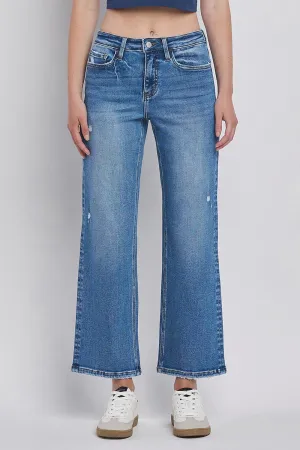 Aileeah High Rise Slim Wide Jeans