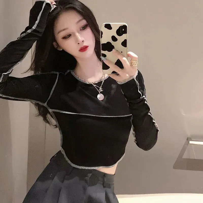 All-match Skinny O-neck Long Sleeve Tee