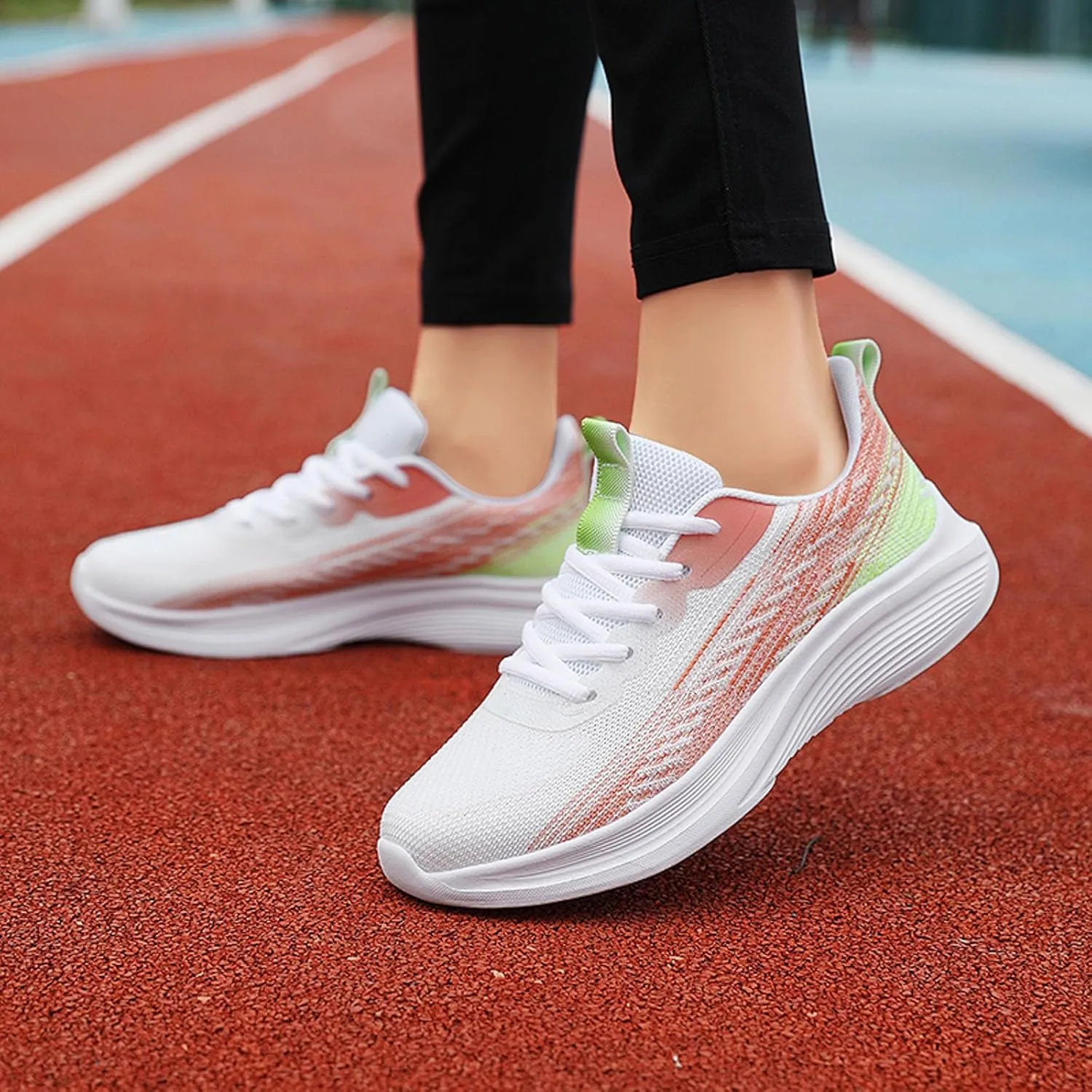 Arch Support Platform Sneakers for Women Non Slip Workout Fashion Tennis Running Sneakers Canvas Slip on Shoe