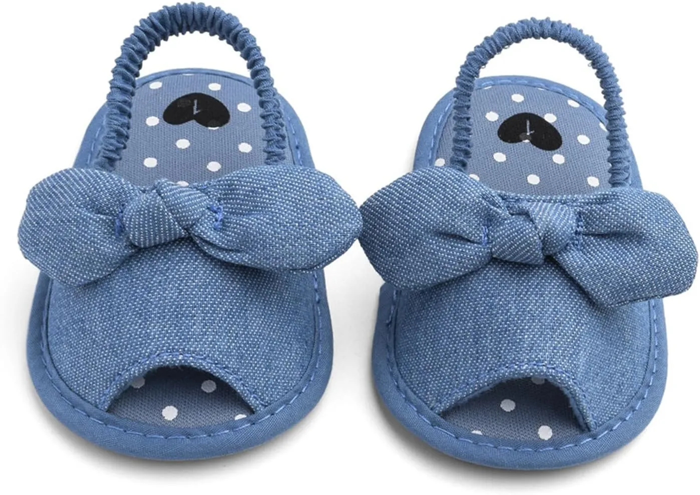 Baby Ballerina Sandals with Bowknot Infant Girls Summer Flat Platform First Walking Slipper Non-Slip Dress Shoes