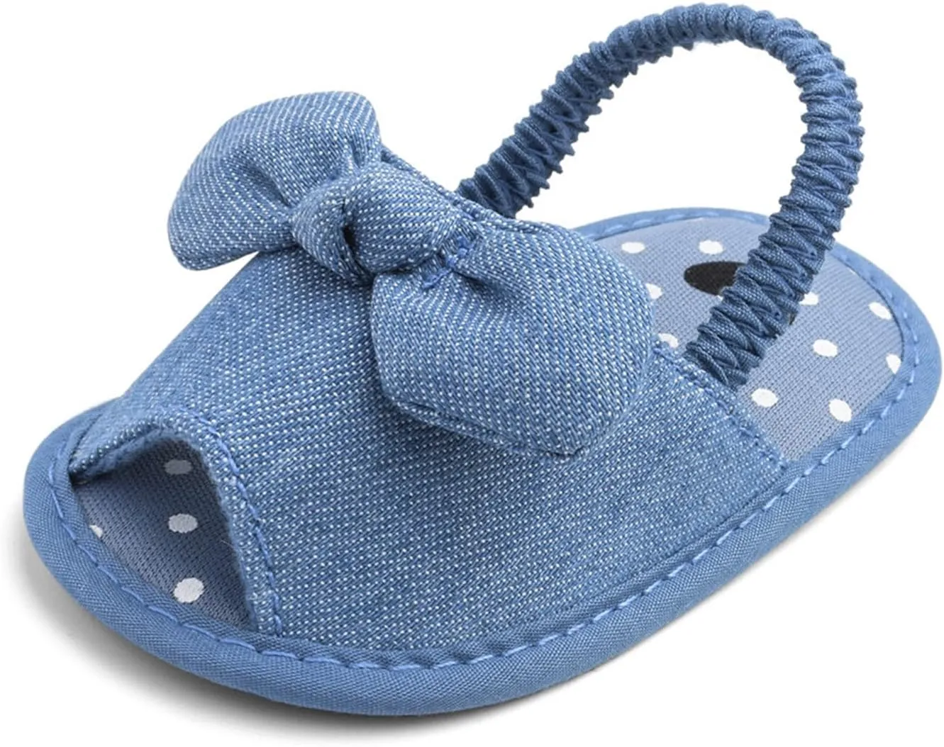 Baby Ballerina Sandals with Bowknot Infant Girls Summer Flat Platform First Walking Slipper Non-Slip Dress Shoes