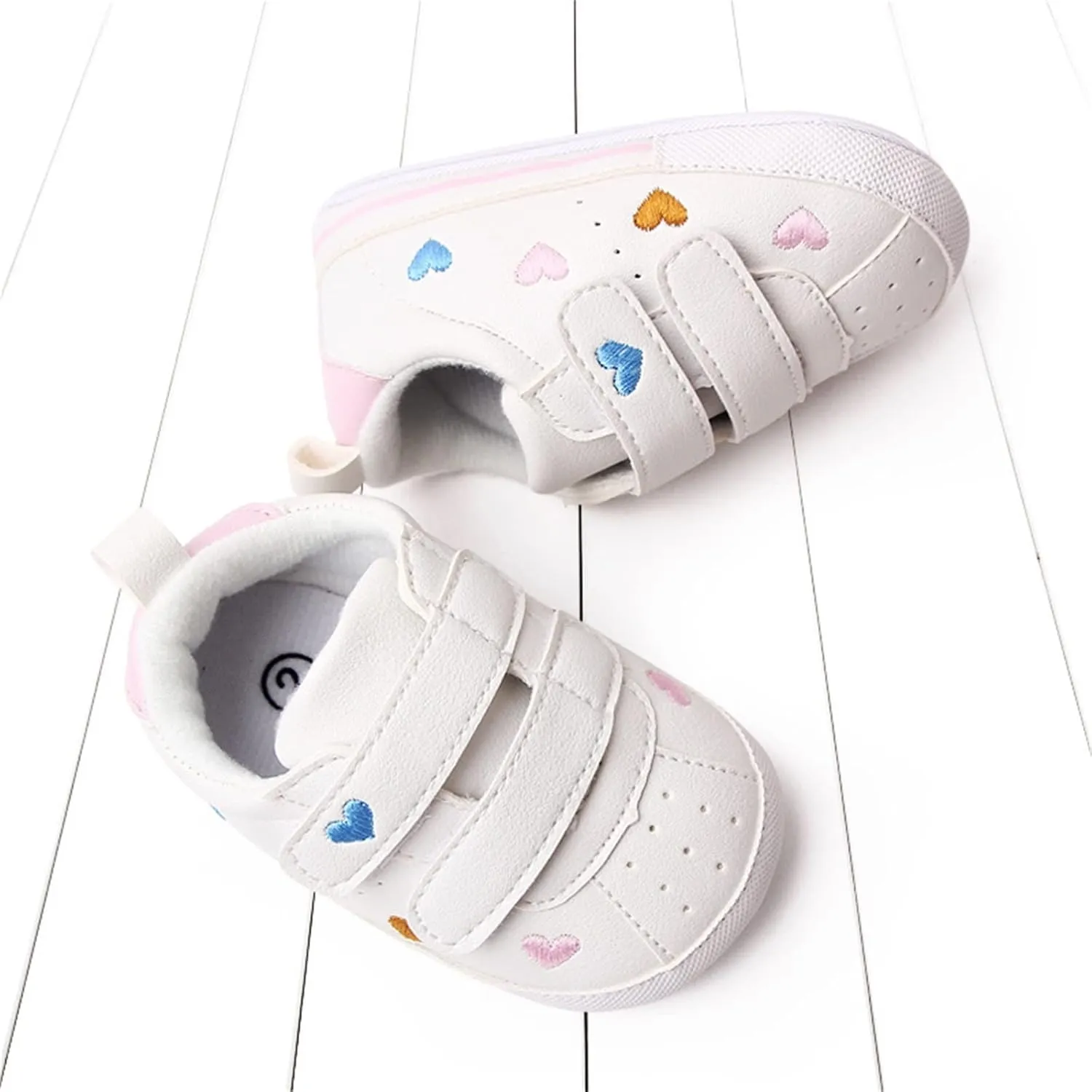 Baby Boys Girls Anti-Slip Sneakers Soft Ankle Boots Toddler First Walkers Newborn Crib Shoes for Running Walking