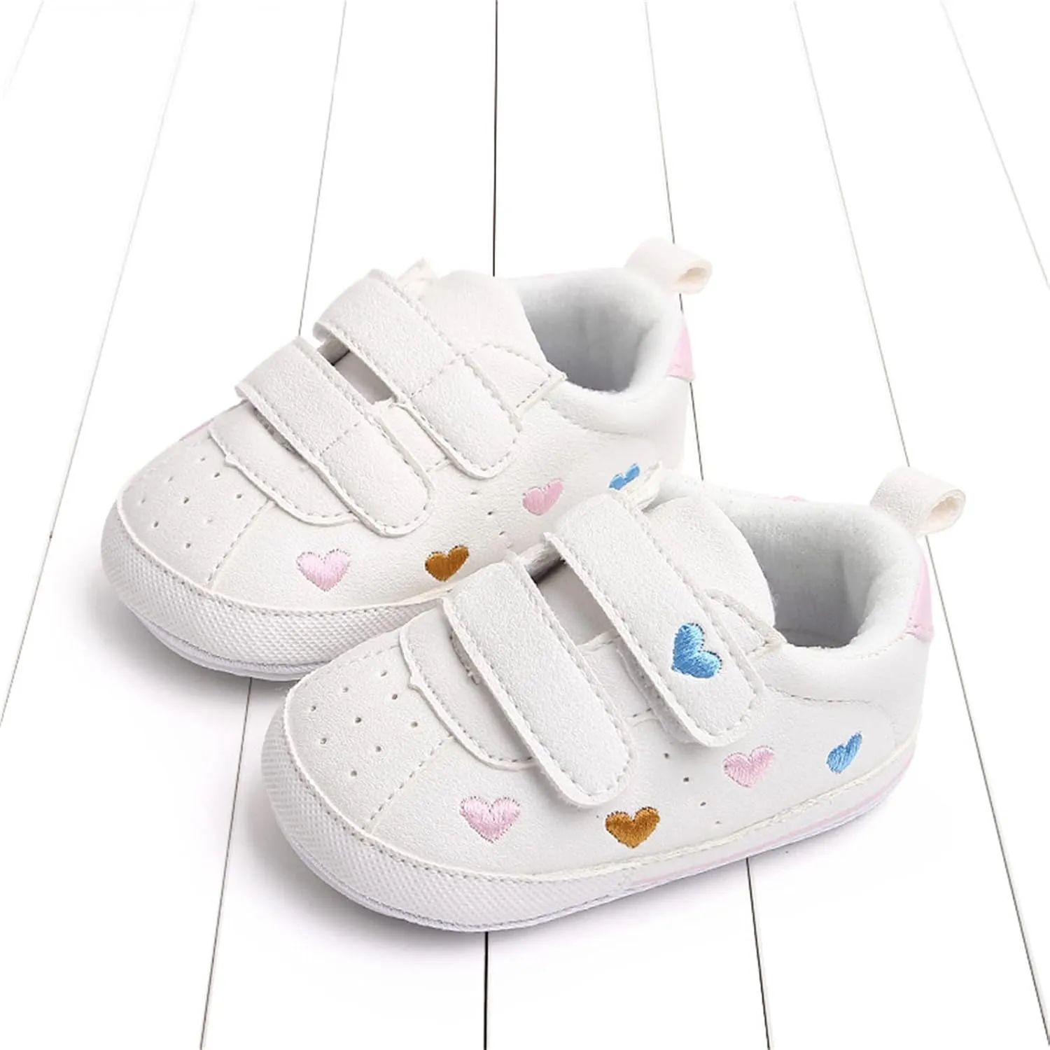 Baby Boys Girls Anti-Slip Sneakers Soft Ankle Boots Toddler First Walkers Newborn Crib Shoes for Running Walking