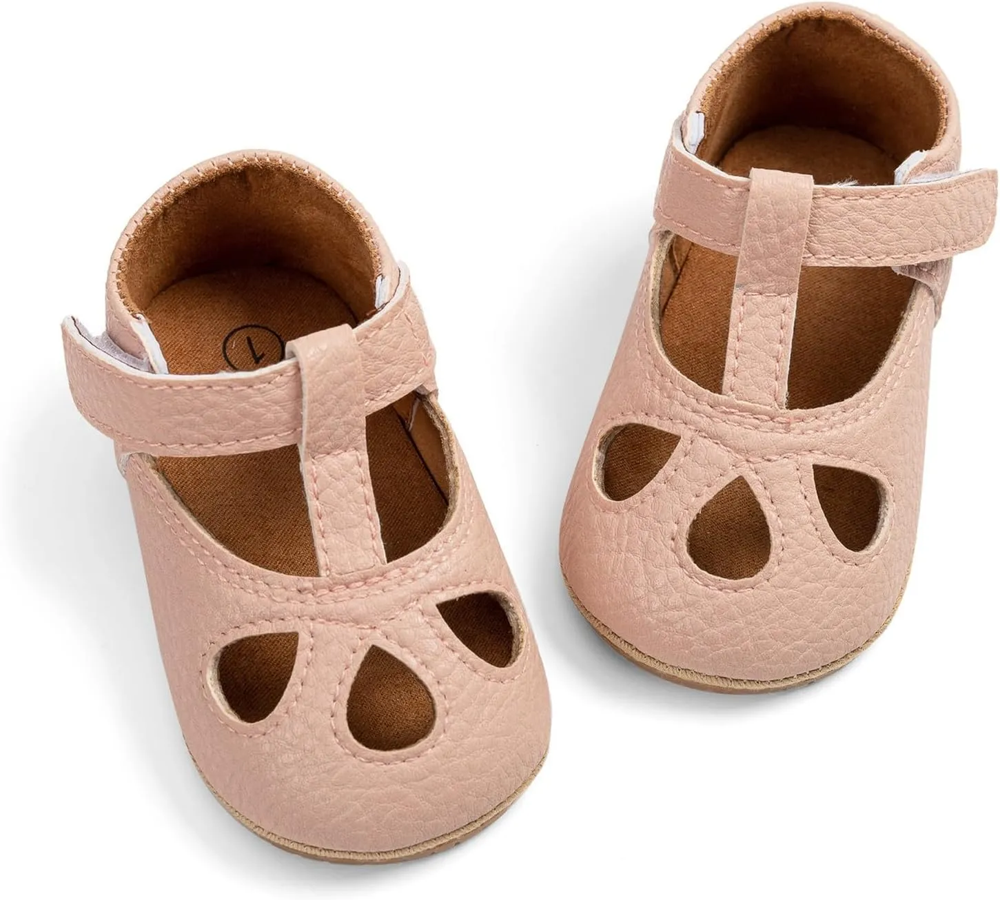 Baby Girls Mary Jane Flats Shoes Infant Hollowed Non-Slip Soft Sole Sandals Toddler First Walkers Outdoor Sneakers