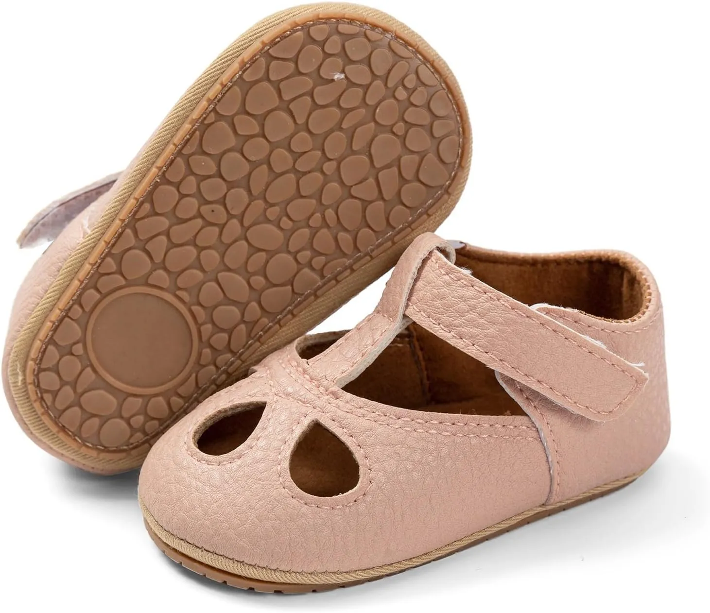 Baby Girls Mary Jane Flats Shoes Infant Hollowed Non-Slip Soft Sole Sandals Toddler First Walkers Outdoor Sneakers