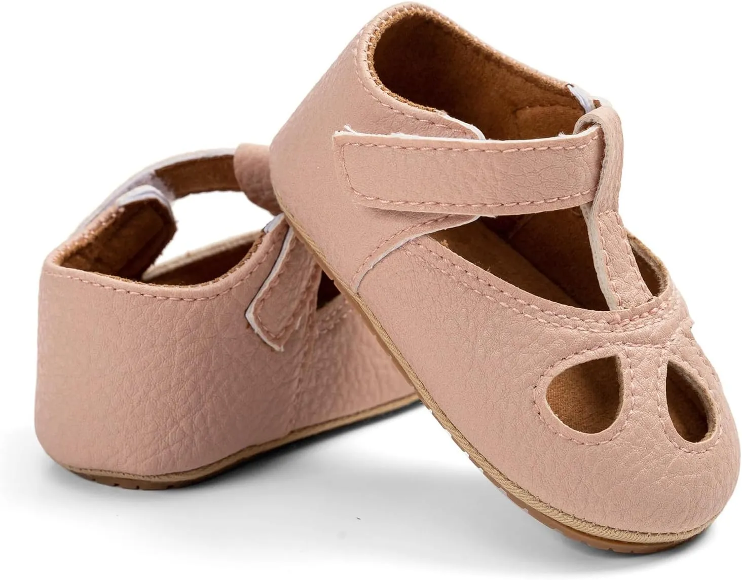 Baby Girls Mary Jane Flats Shoes Infant Hollowed Non-Slip Soft Sole Sandals Toddler First Walkers Outdoor Sneakers