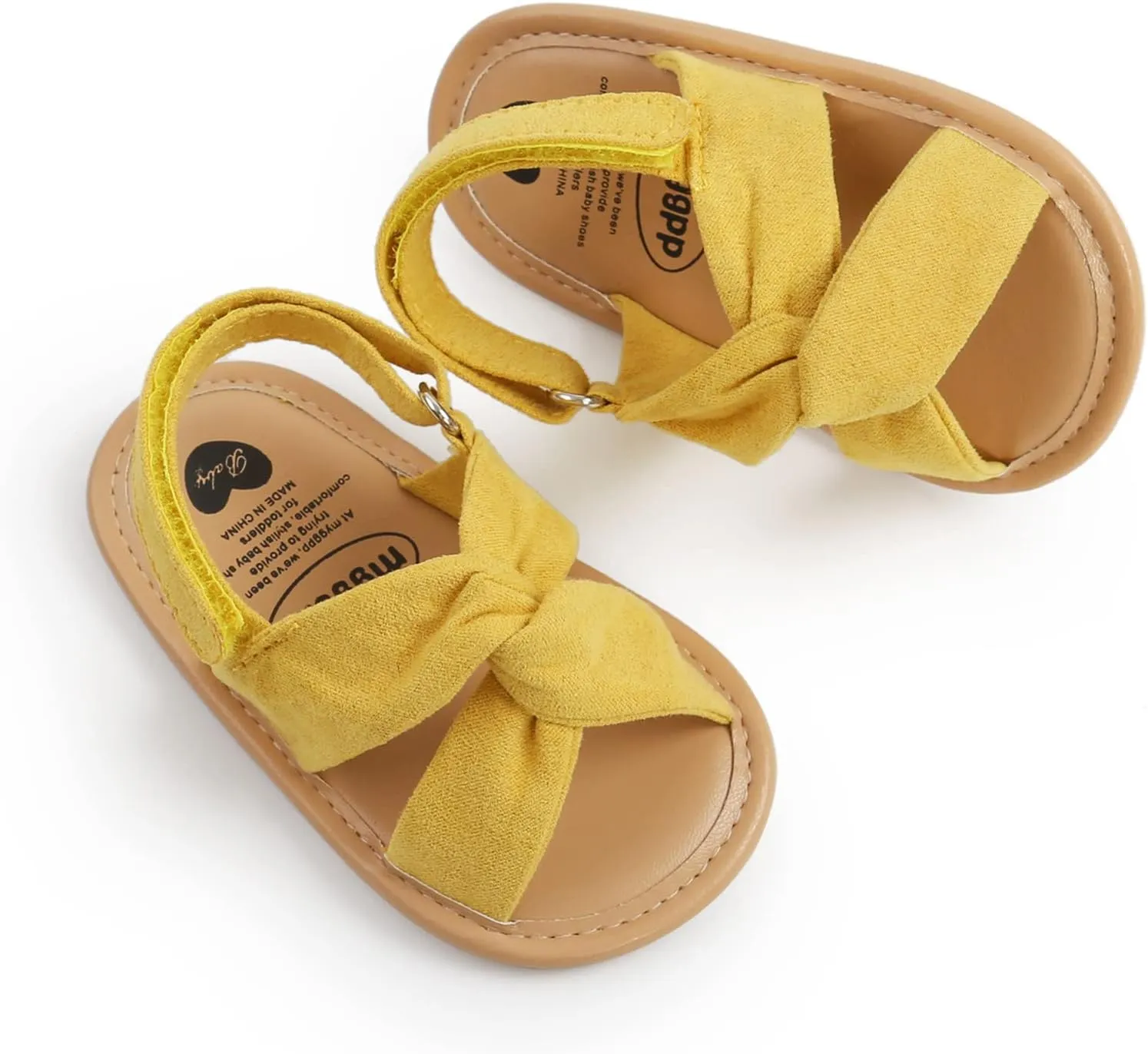 Baby Girls Sandals Open Toe Lightweight Soft Sole Infant Wedding Dress Flat Shoes for Baby Slippers Size 6 Boys