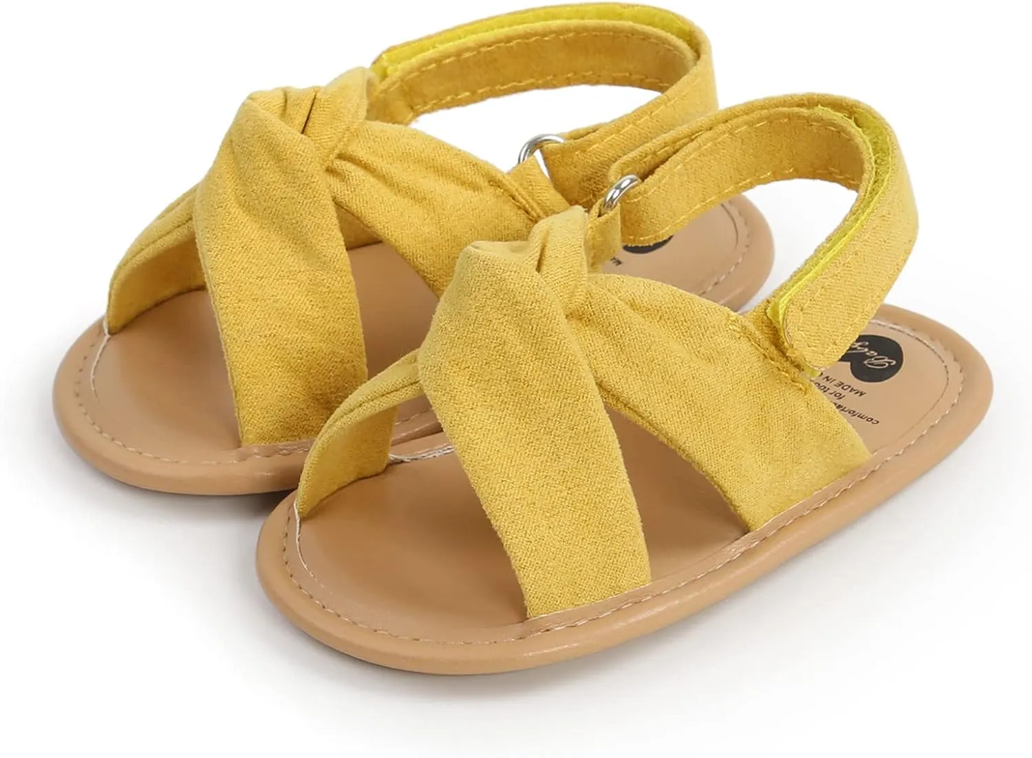 Baby Girls Sandals Open Toe Lightweight Soft Sole Infant Wedding Dress Flat Shoes for Baby Slippers Size 6 Boys