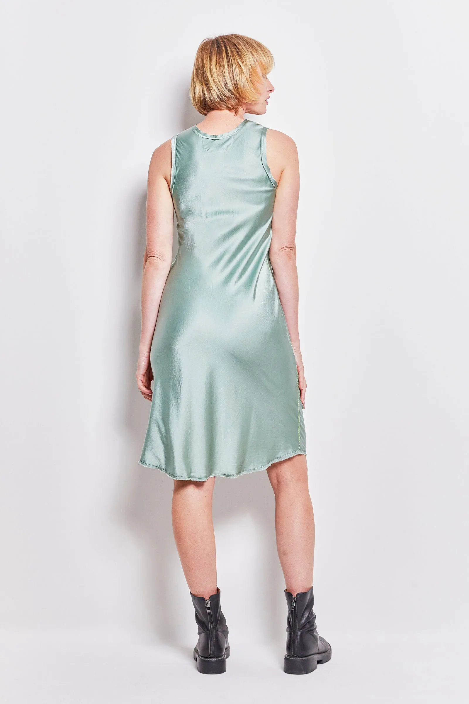 bias tradie slip dyed silk