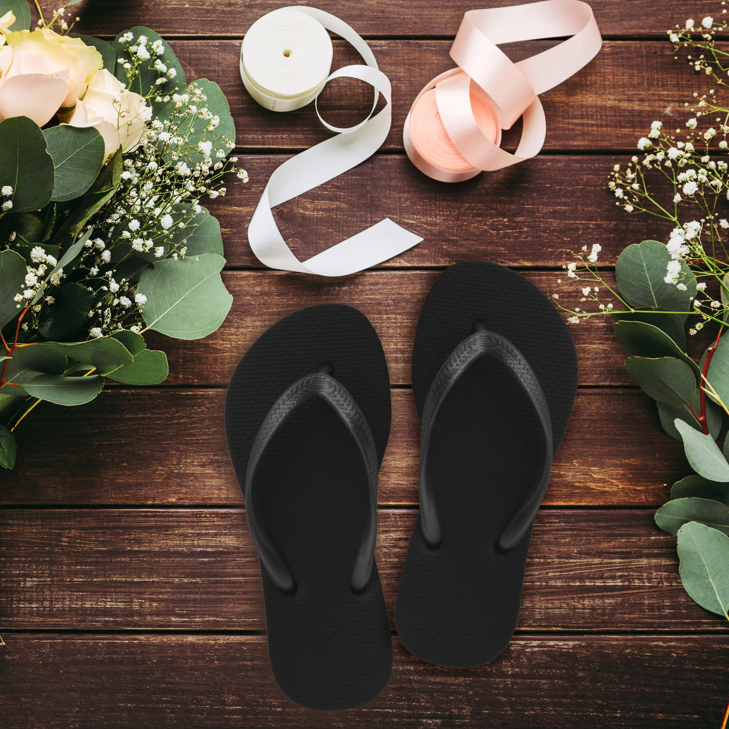 Black Flip Flops