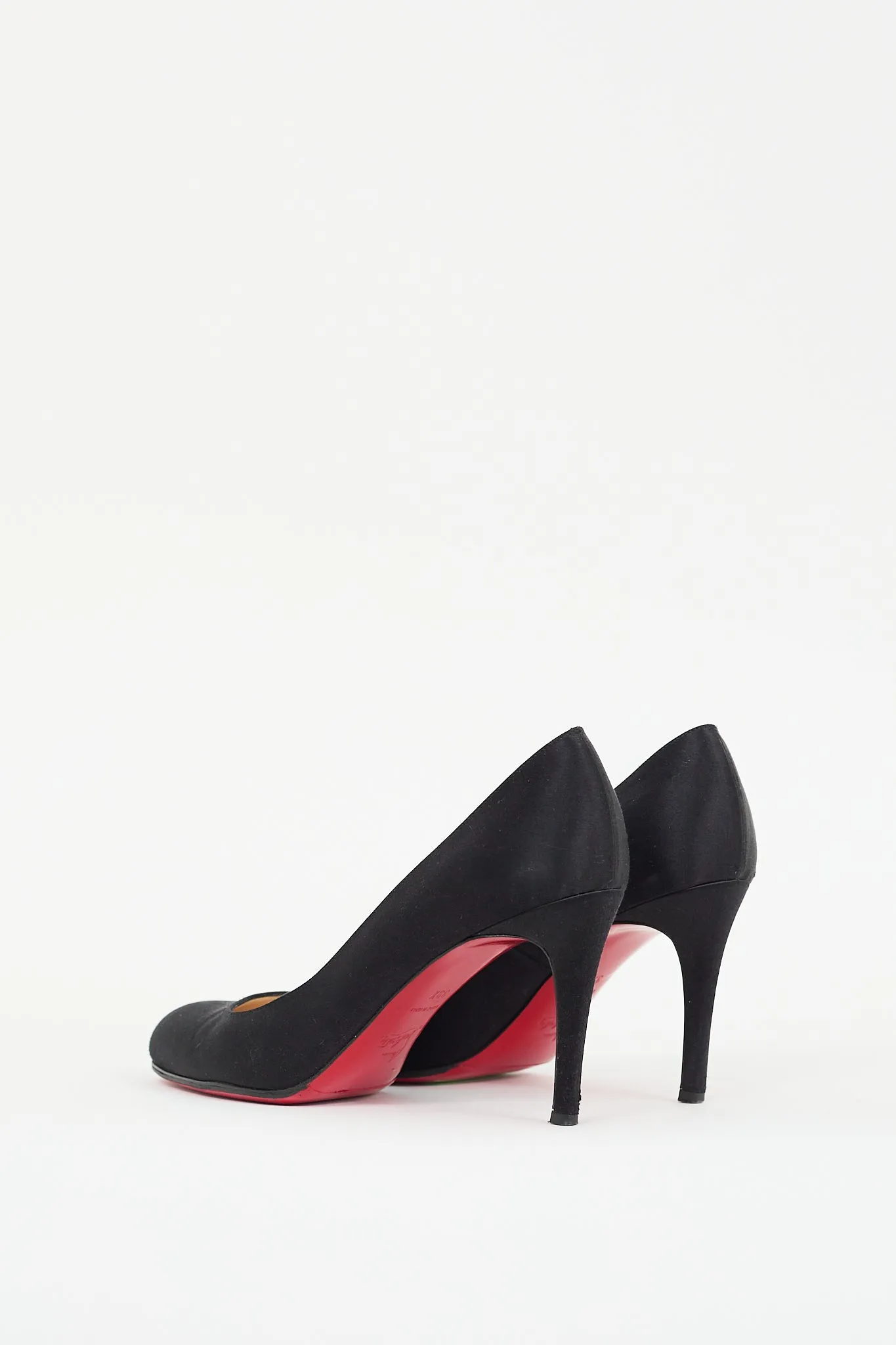Black Satin Simple 85 Pump