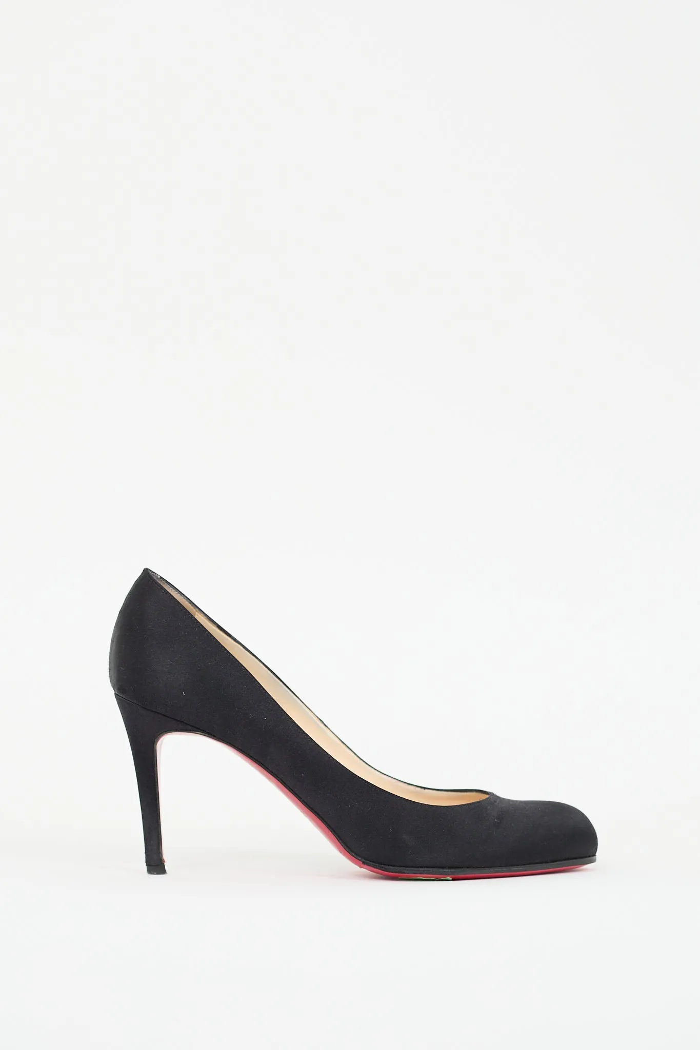 Black Satin Simple 85 Pump