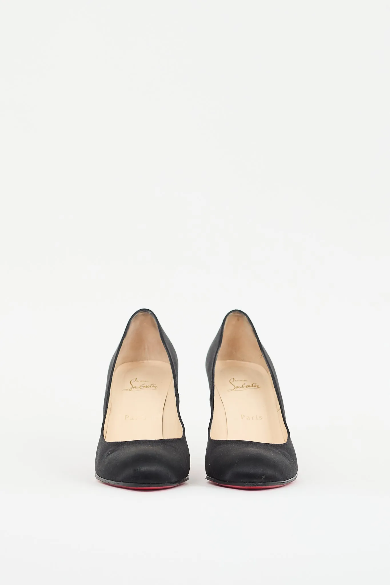 Black Satin Simple 85 Pump