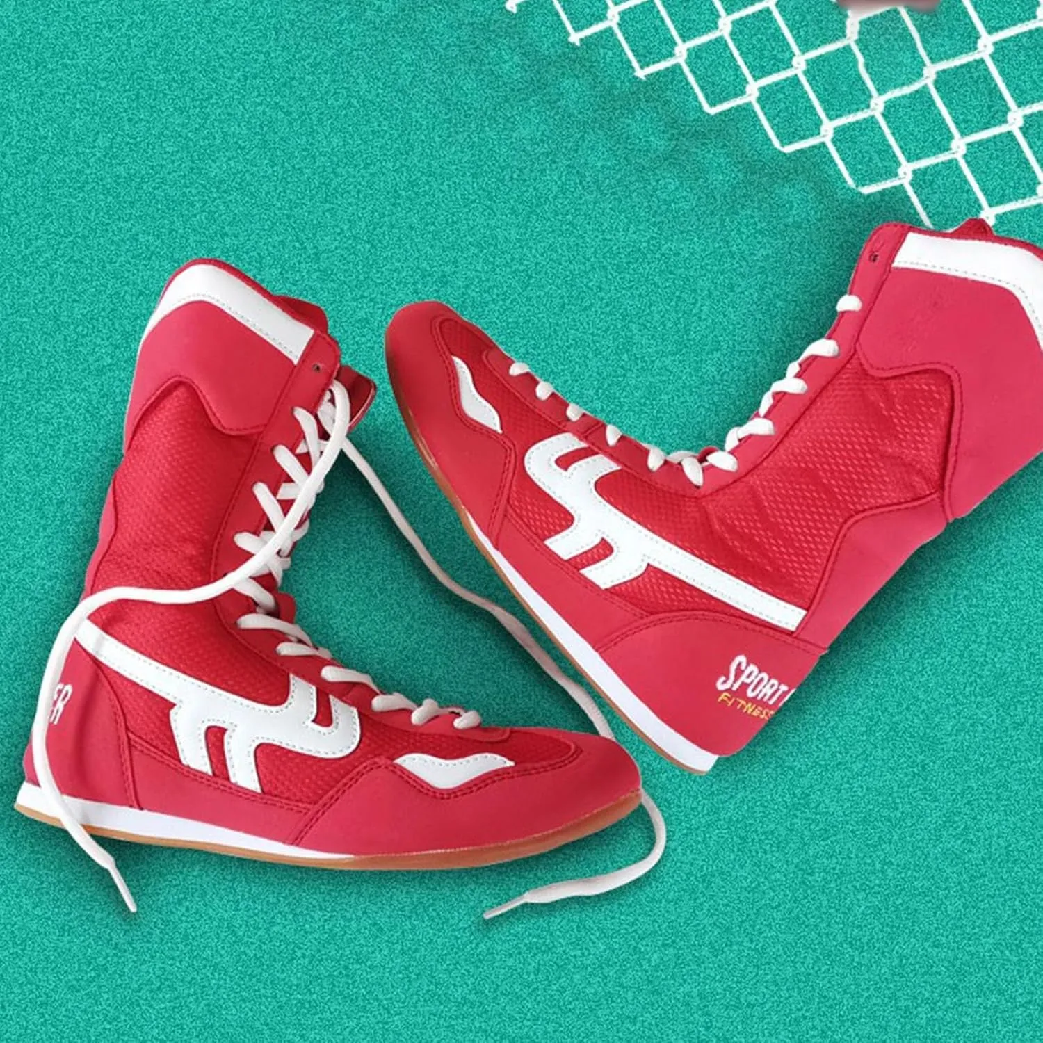 Boxing Shoes High Top Training Wrestling Shoes Long Boots Boxing Shoes Competition Training Sneaker Men 13