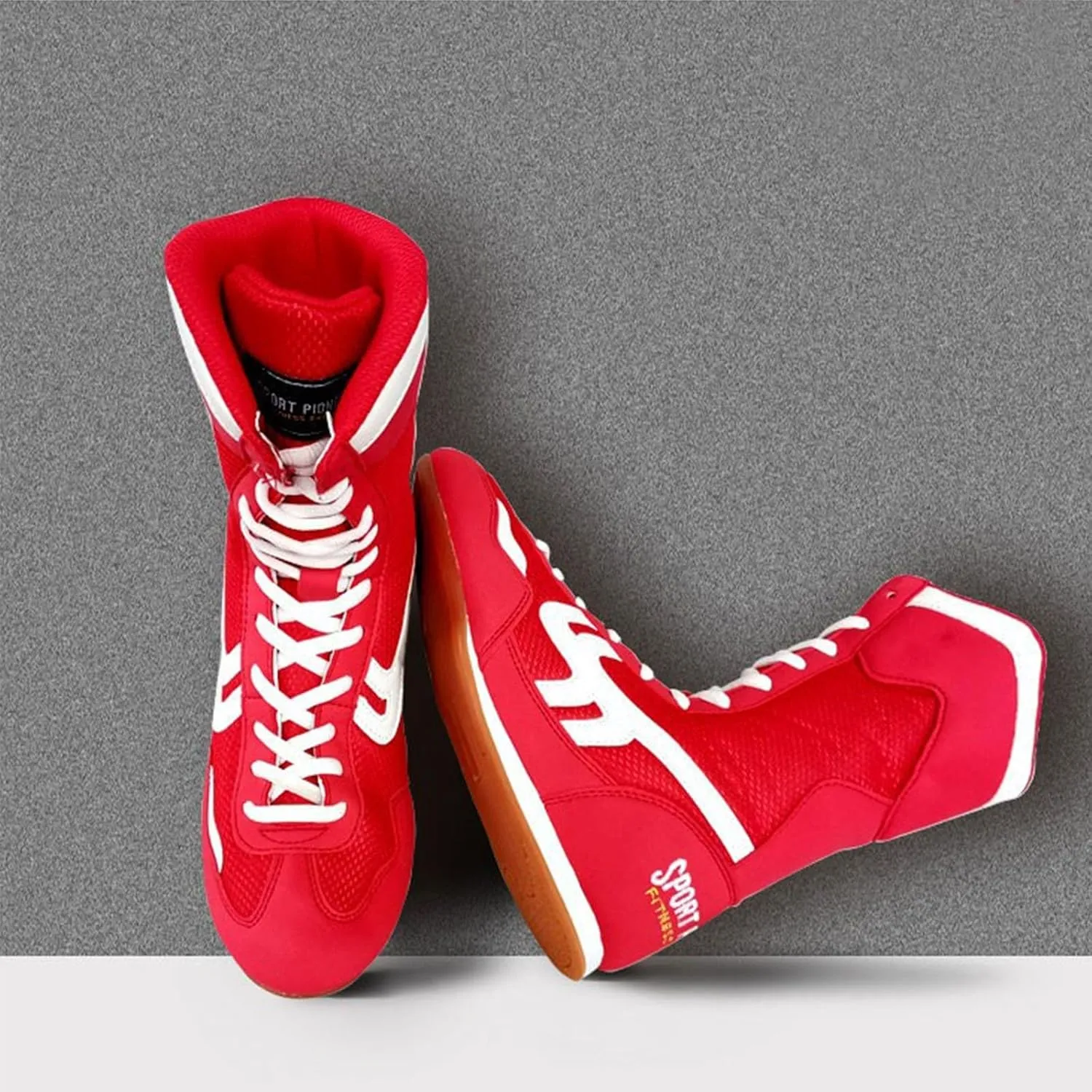 Boxing Shoes High Top Training Wrestling Shoes Long Boots Boxing Shoes Competition Training Sneaker Men 13