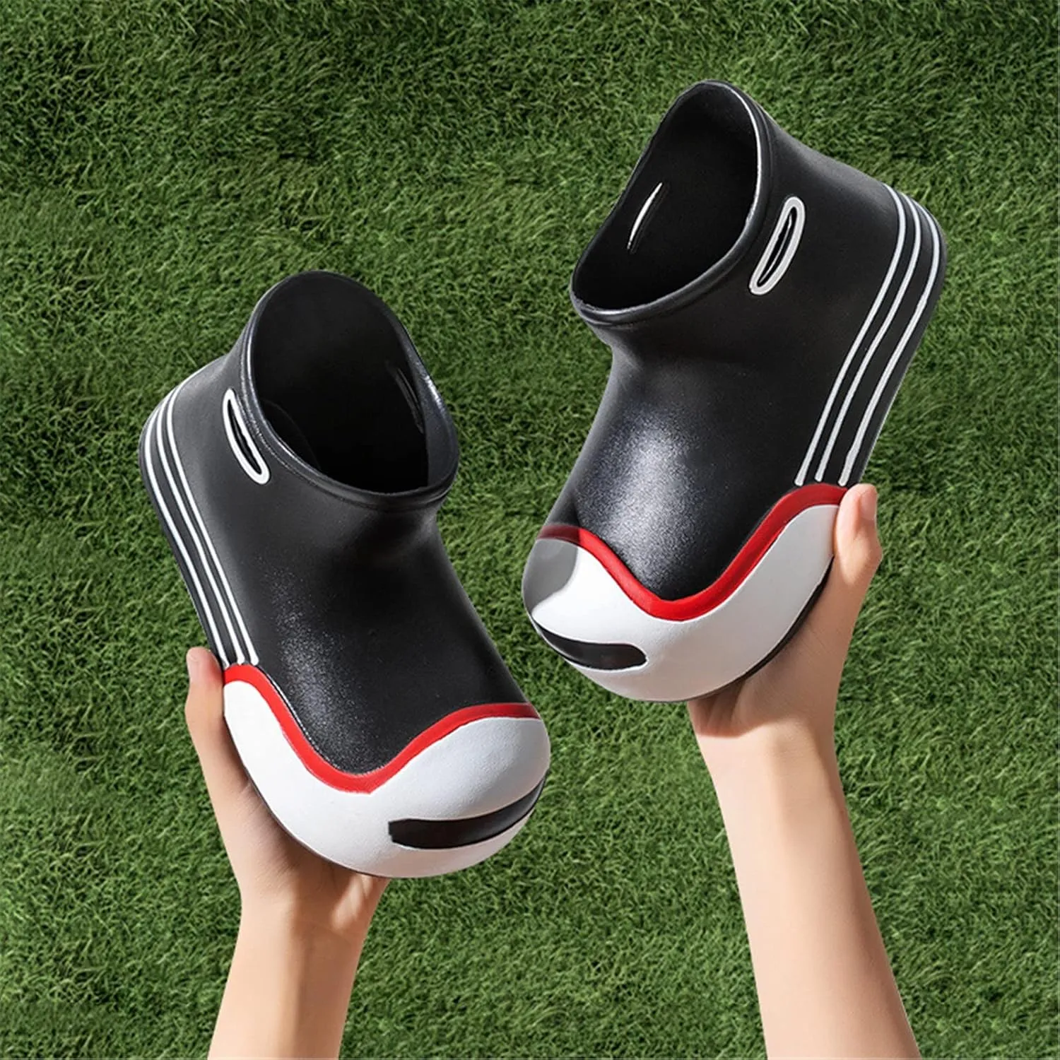 Boys Girls Soft Cute Rain Boots Big Kids Children Rain Boots Portable Comfortable Anti Slip Rainy Day Simple Boots