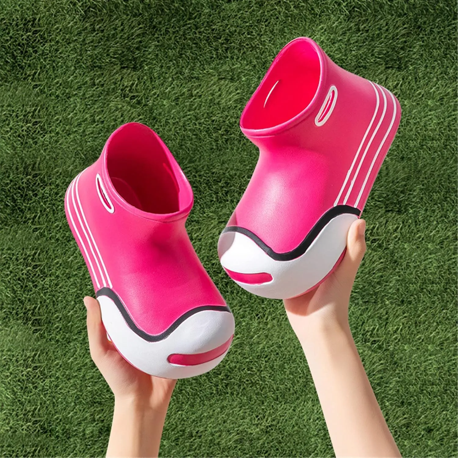 Boys Girls Soft Cute Rain Boots Big Kids Children Rain Boots Portable Comfortable Anti Slip Rainy Day Simple Boots