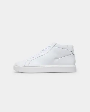 Calvin Klein Lace Up Leather High Top Triple White