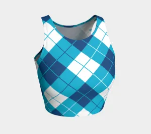 Classic Blue Argyle Crop Top