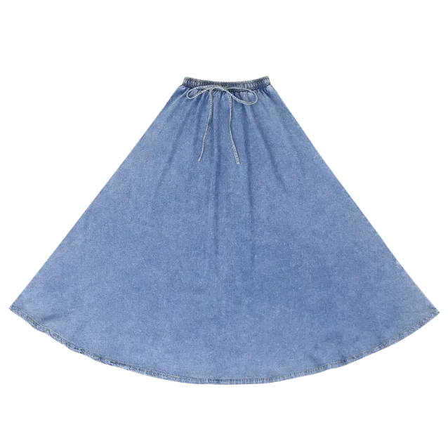 Classic Denim High Waist Skirt