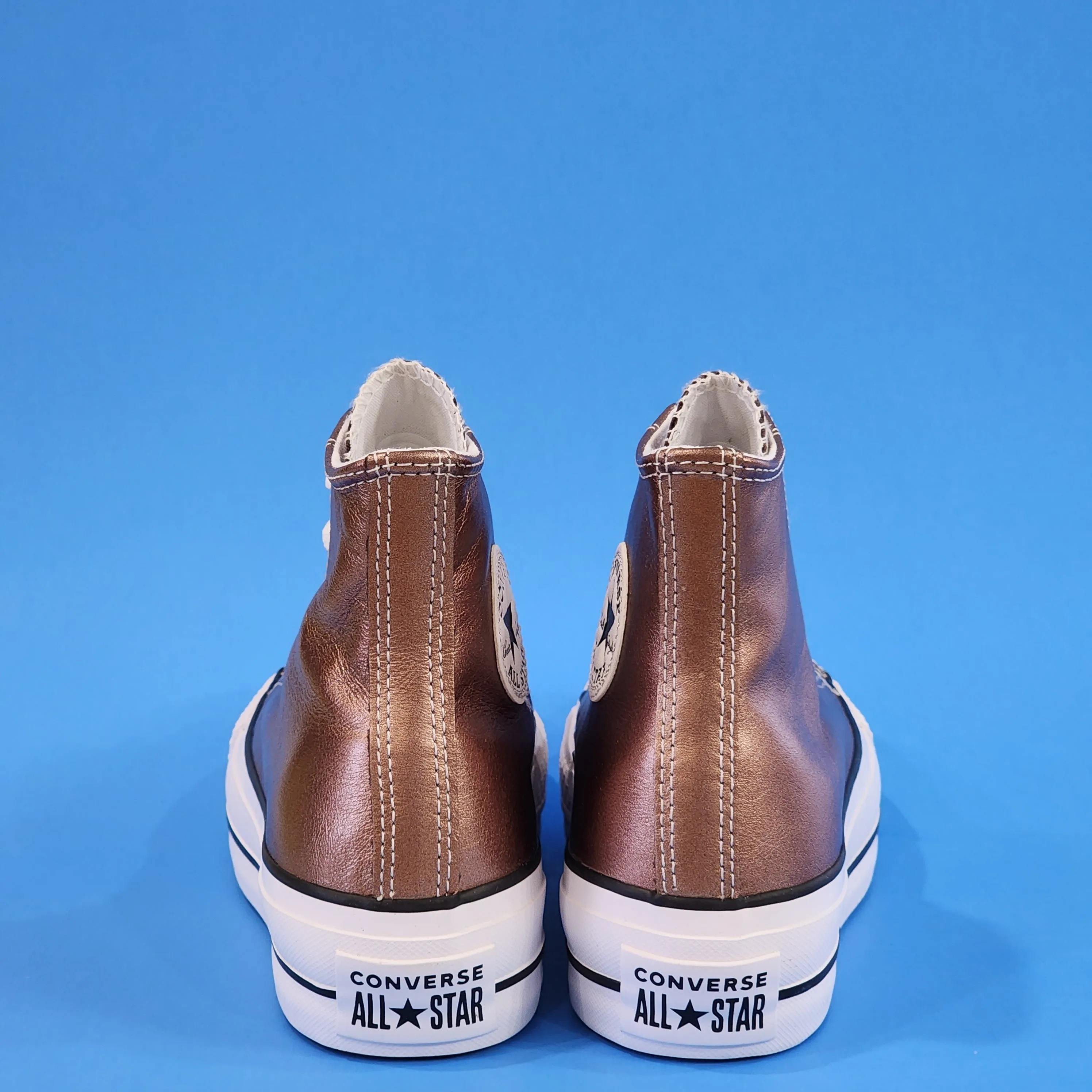 Converse CTAS Hi Lift Saddle Brown/White/Black Women's Platform Sneakers A06176C