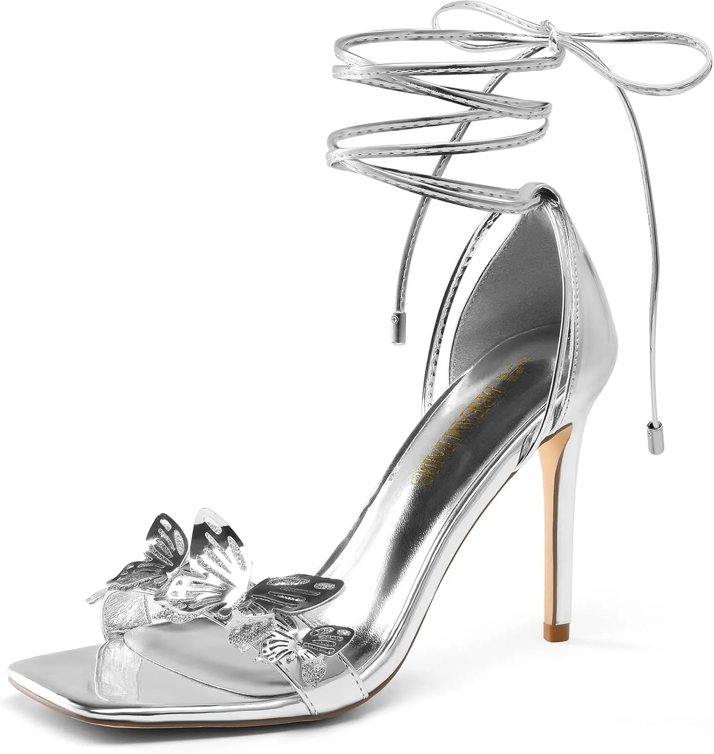 DREAM PAIRS Lace Up High Heels Stilletos Gladiator Open Square Toe Fashion Dressy Wedding Bridal Pumps Sandals