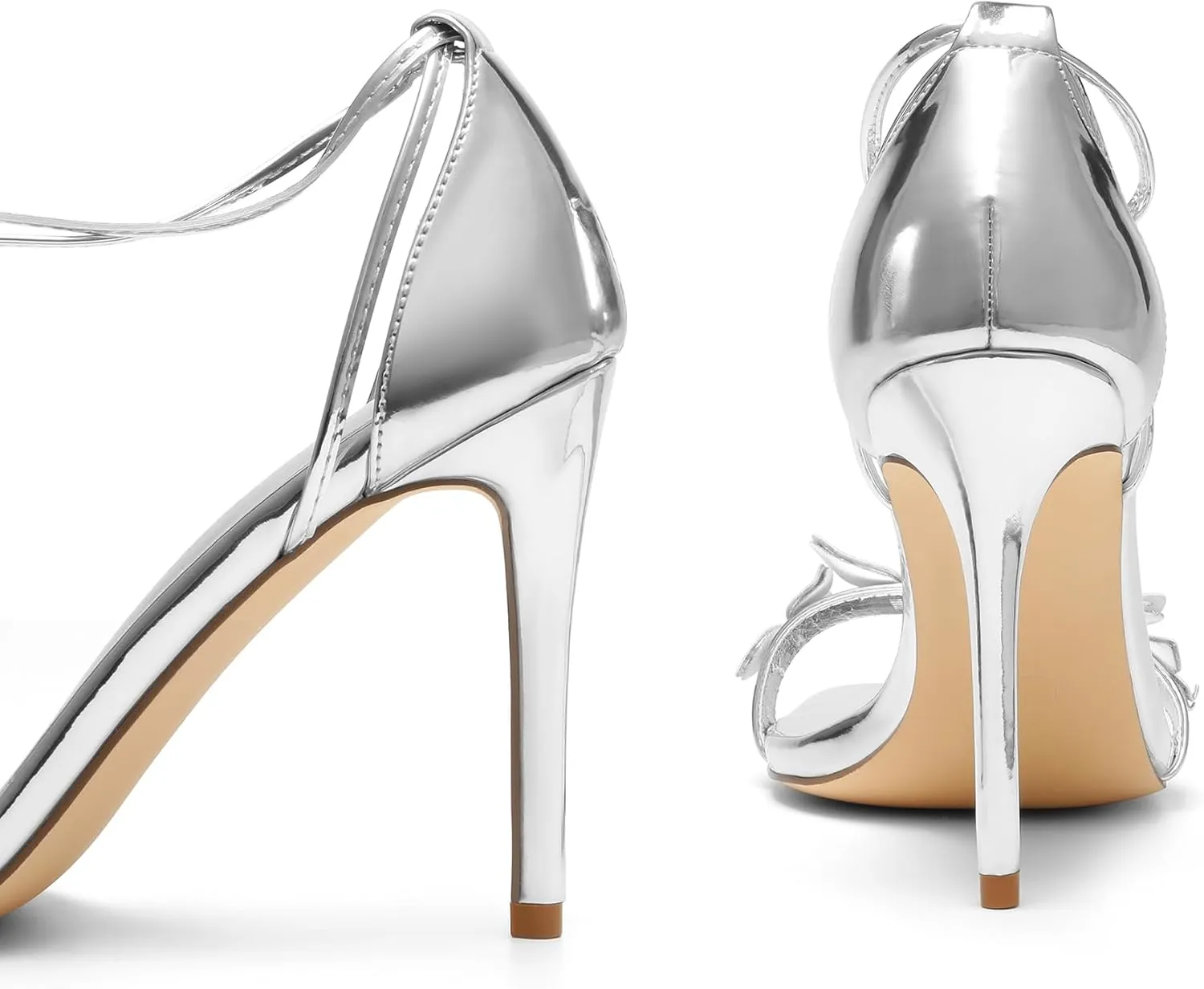 DREAM PAIRS Lace Up High Heels Stilletos Gladiator Open Square Toe Fashion Dressy Wedding Bridal Pumps Sandals