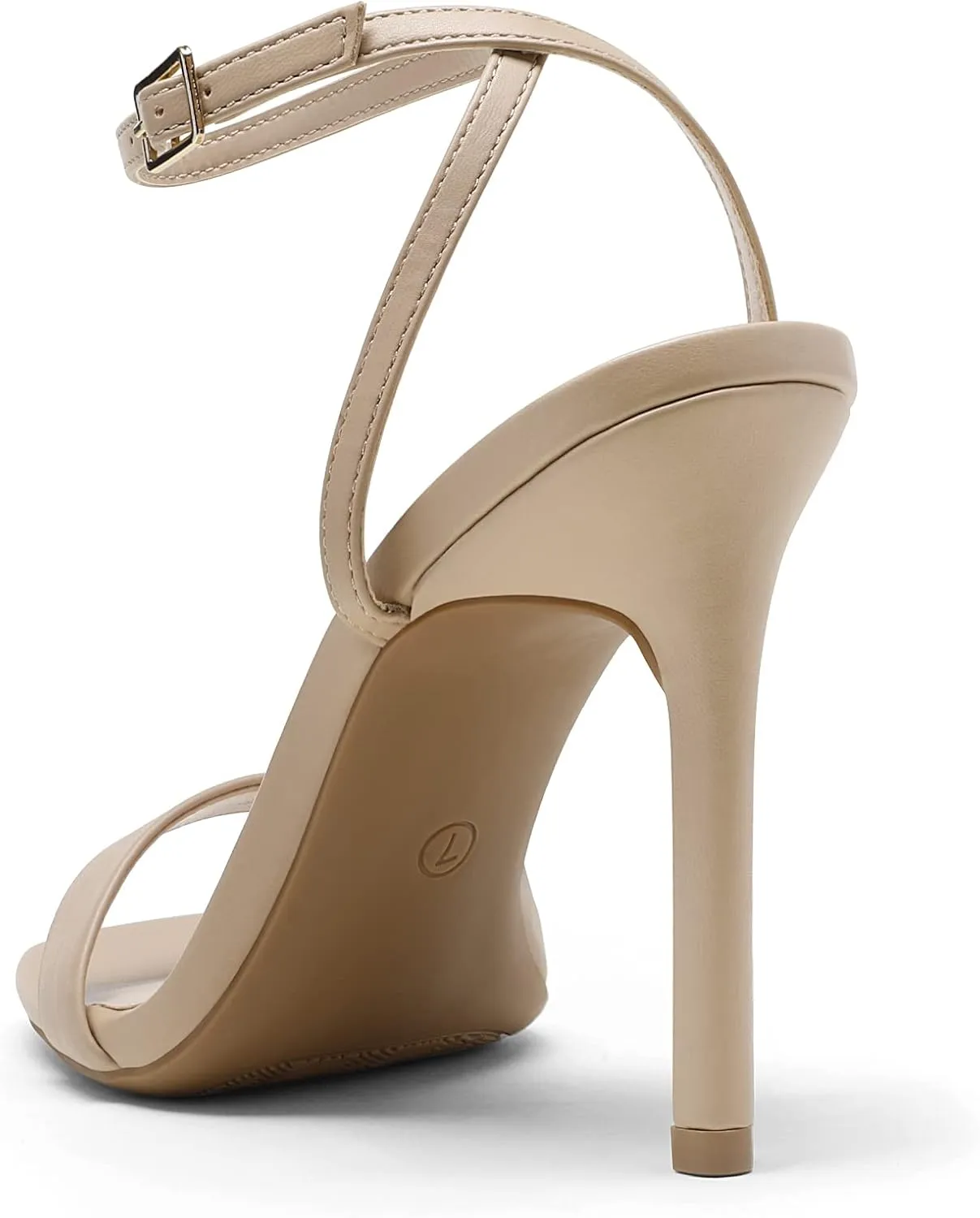 DREAM PAIRS Womens High Stilettos Open Square Toe Ankle Strap Heels Sexy Comfort Strappy Dress Shoes Wedding Bridal Pumps Sandals