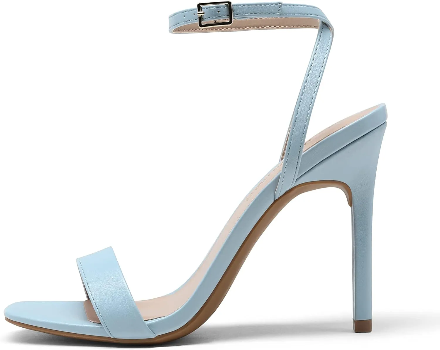 DREAM PAIRS Womens High Stilettos Open Square Toe Ankle Strap Heels Sexy Comfort Strappy Dress Shoes Wedding Bridal Pumps Sandals