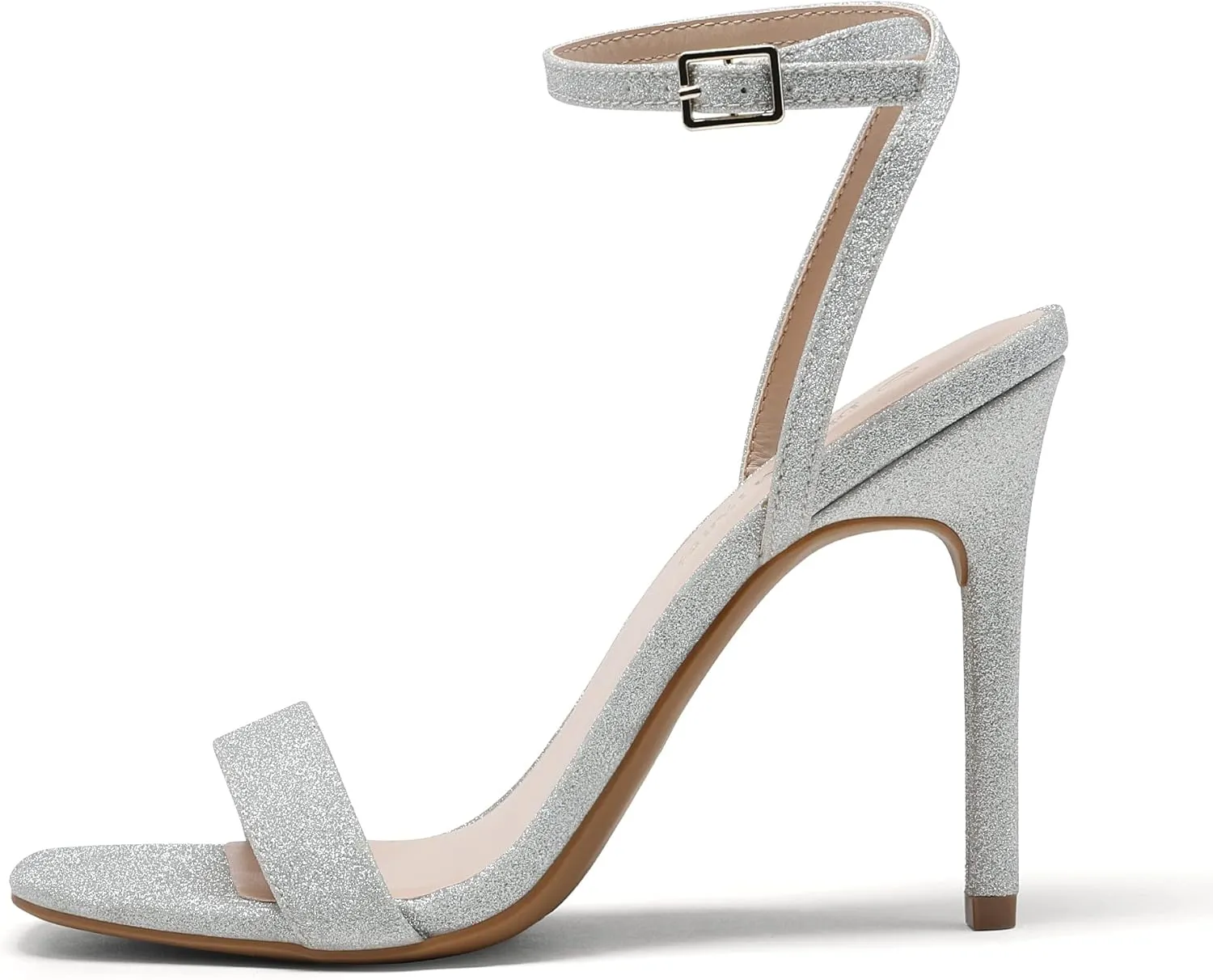 DREAM PAIRS Womens High Stilettos Open Square Toe Ankle Strap Heels Sexy Comfort Strappy Dress Shoes Wedding Bridal Pumps Sandals