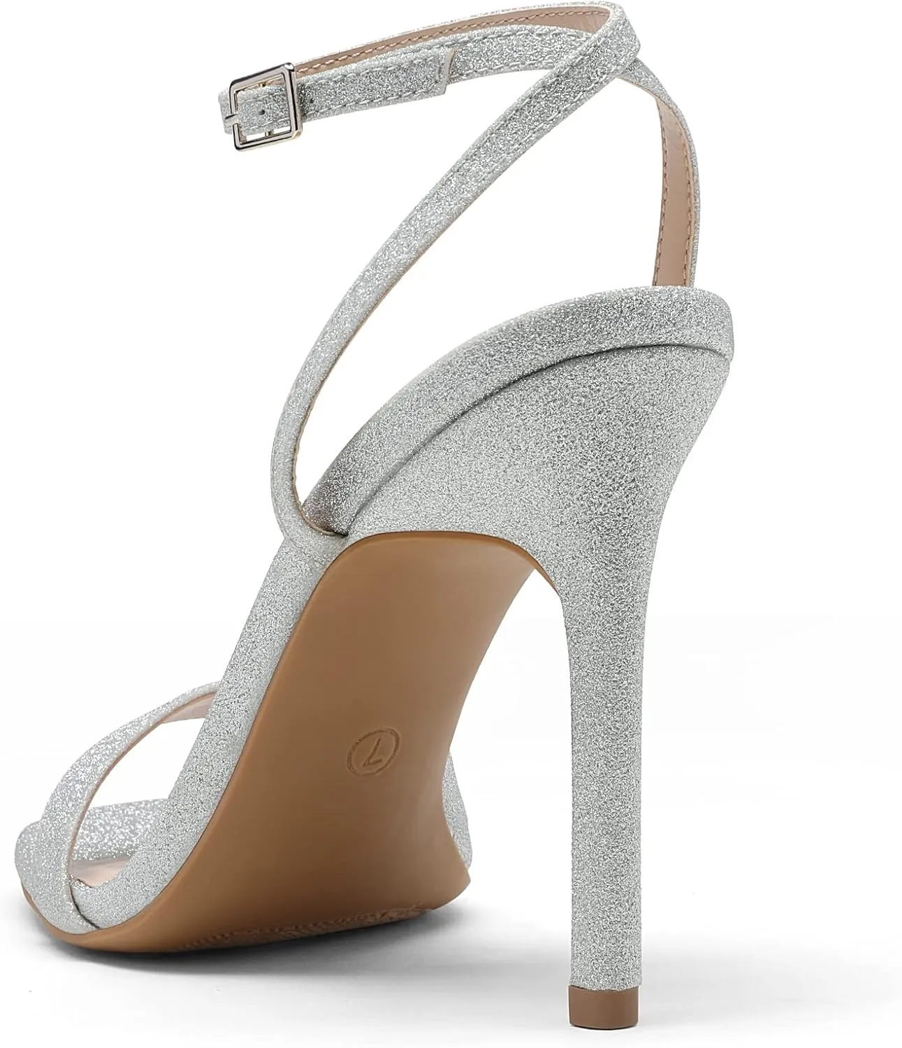 DREAM PAIRS Womens High Stilettos Open Square Toe Ankle Strap Heels Sexy Comfort Strappy Dress Shoes Wedding Bridal Pumps Sandals