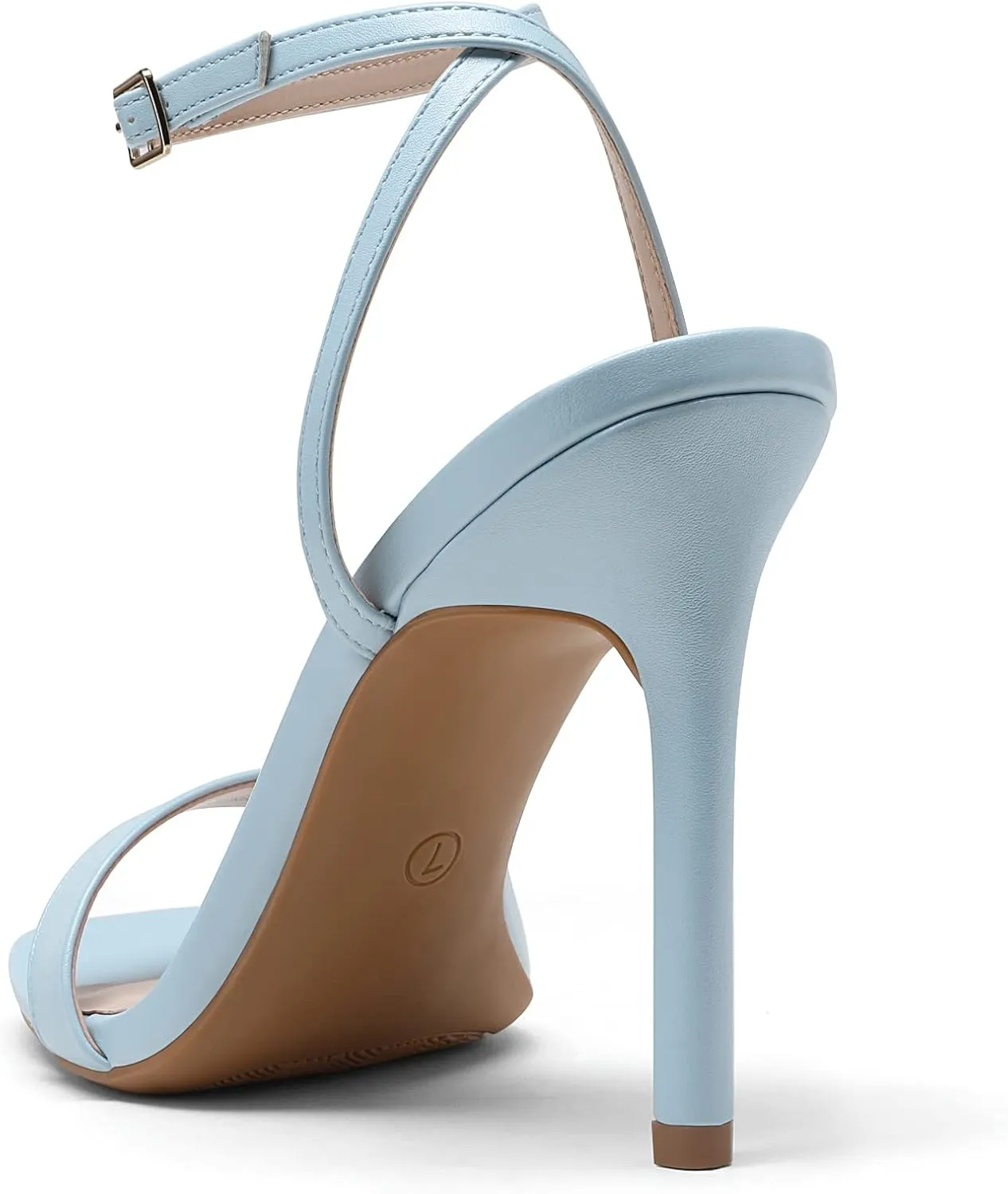 DREAM PAIRS Womens High Stilettos Open Square Toe Ankle Strap Heels Sexy Comfort Strappy Dress Shoes Wedding Bridal Pumps Sandals