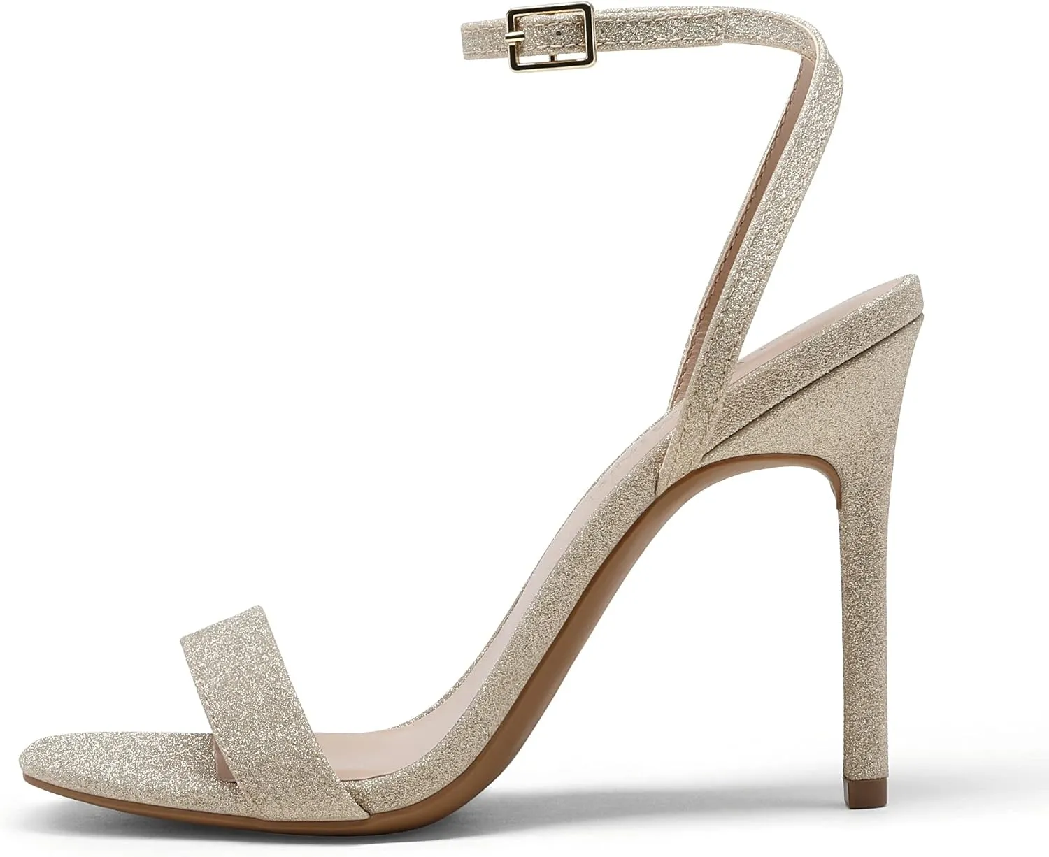 DREAM PAIRS Womens High Stilettos Open Square Toe Ankle Strap Heels Sexy Comfort Strappy Dress Shoes Wedding Bridal Pumps Sandals