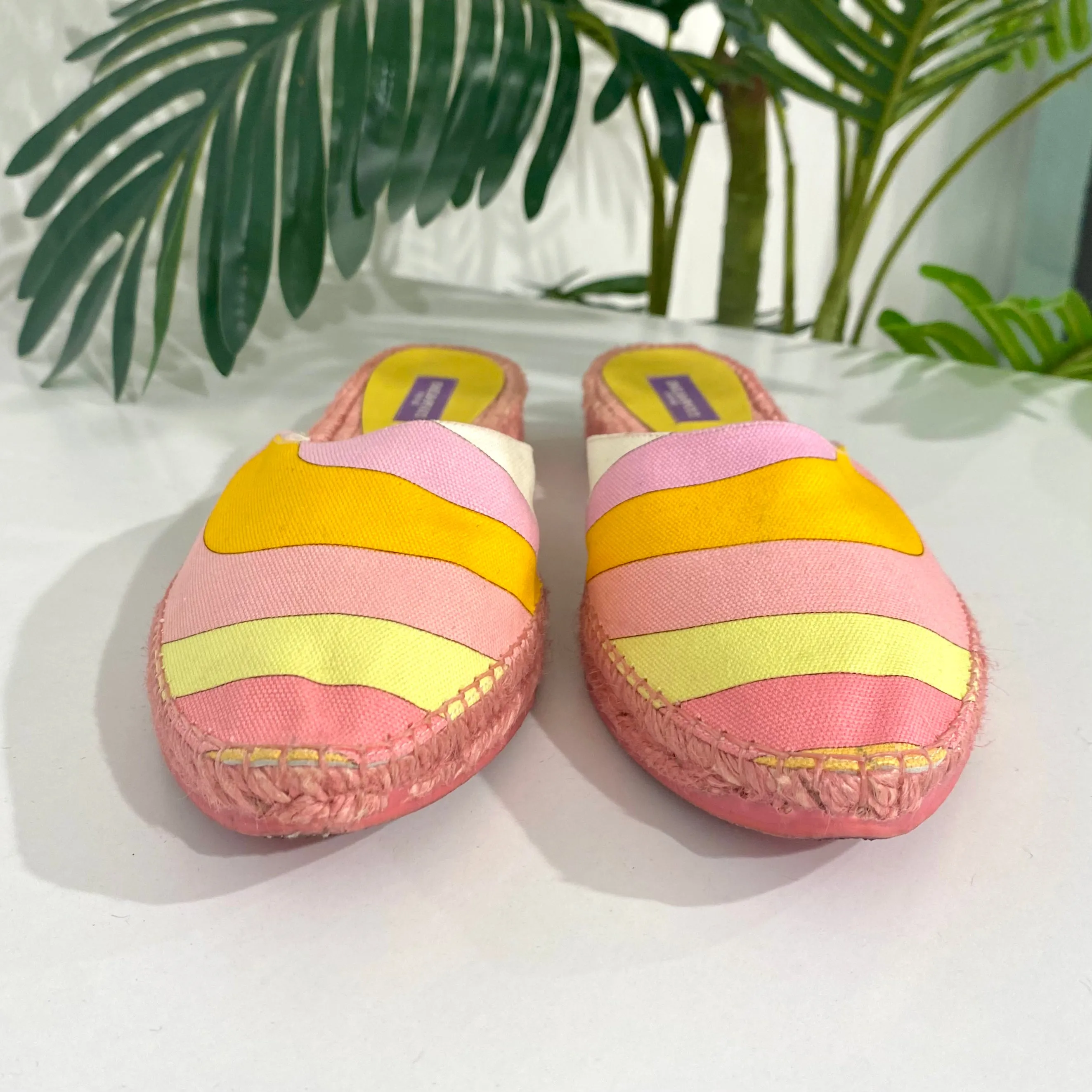 Emilio Pucci Pink Print Espadrilles