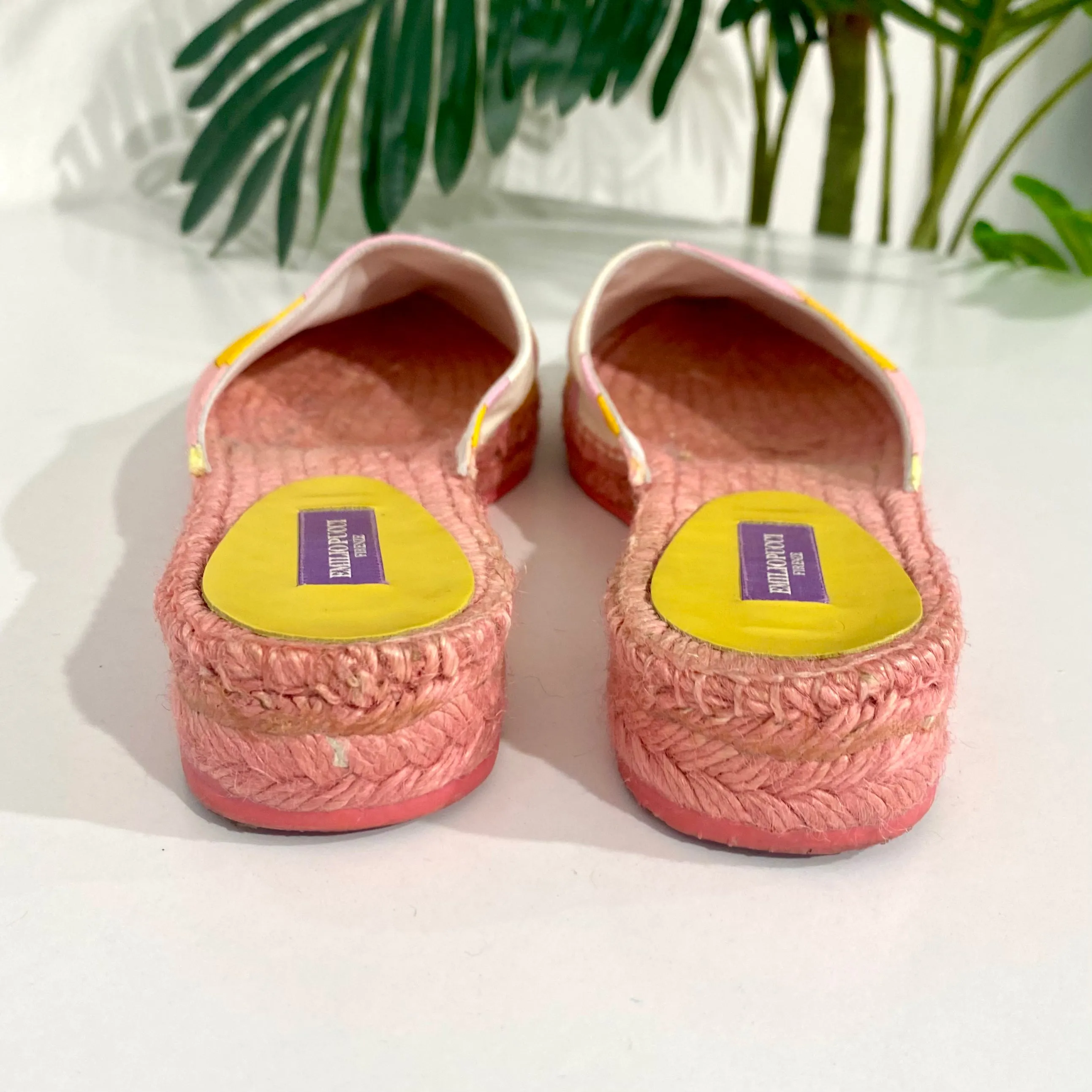 Emilio Pucci Pink Print Espadrilles