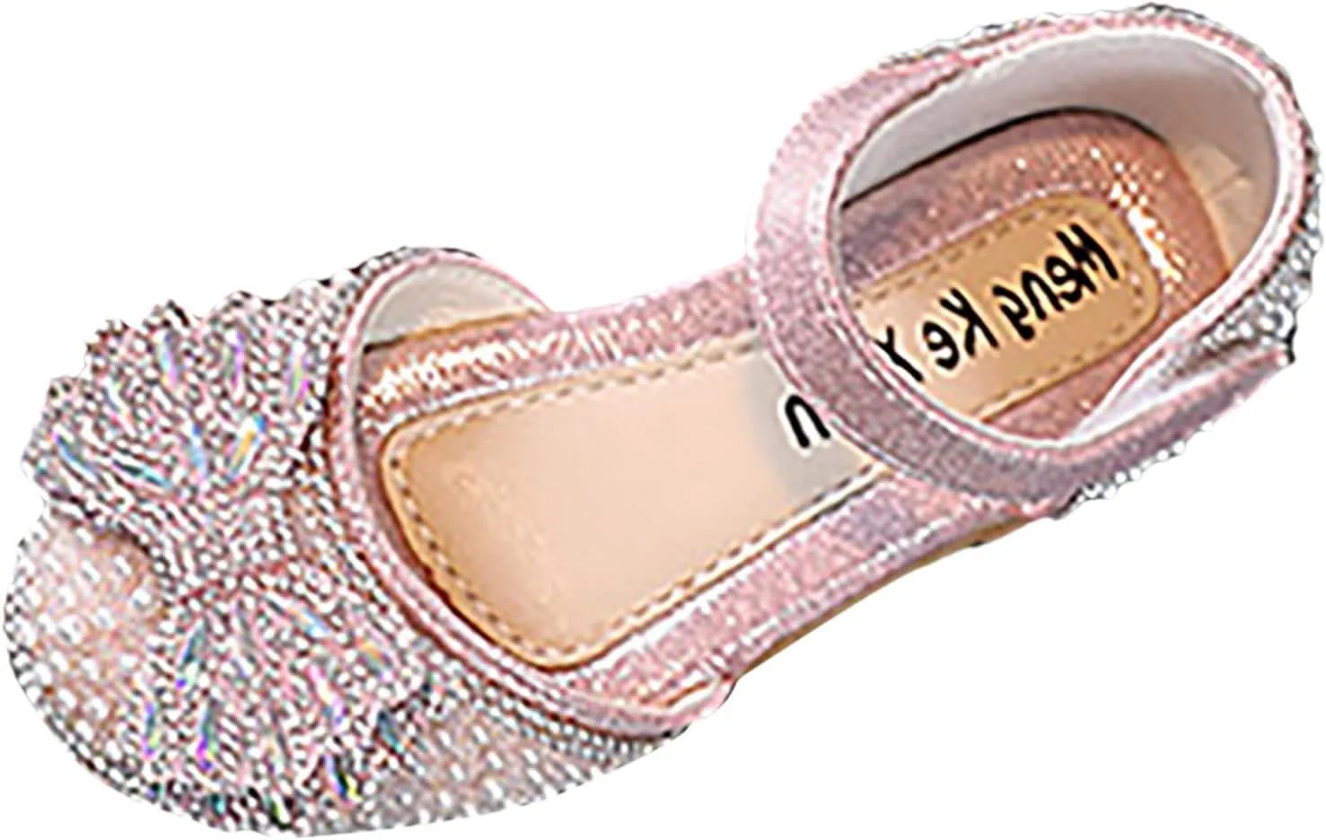 Fashion Spring and Summer Girls Dance Shoes Princess Dress Performance Shoes Pearl Rhinestone Bow Hook Simple