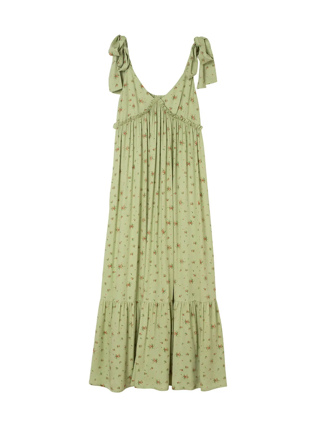 【Final Sale】 Rosalina Floral Green Slip Dress