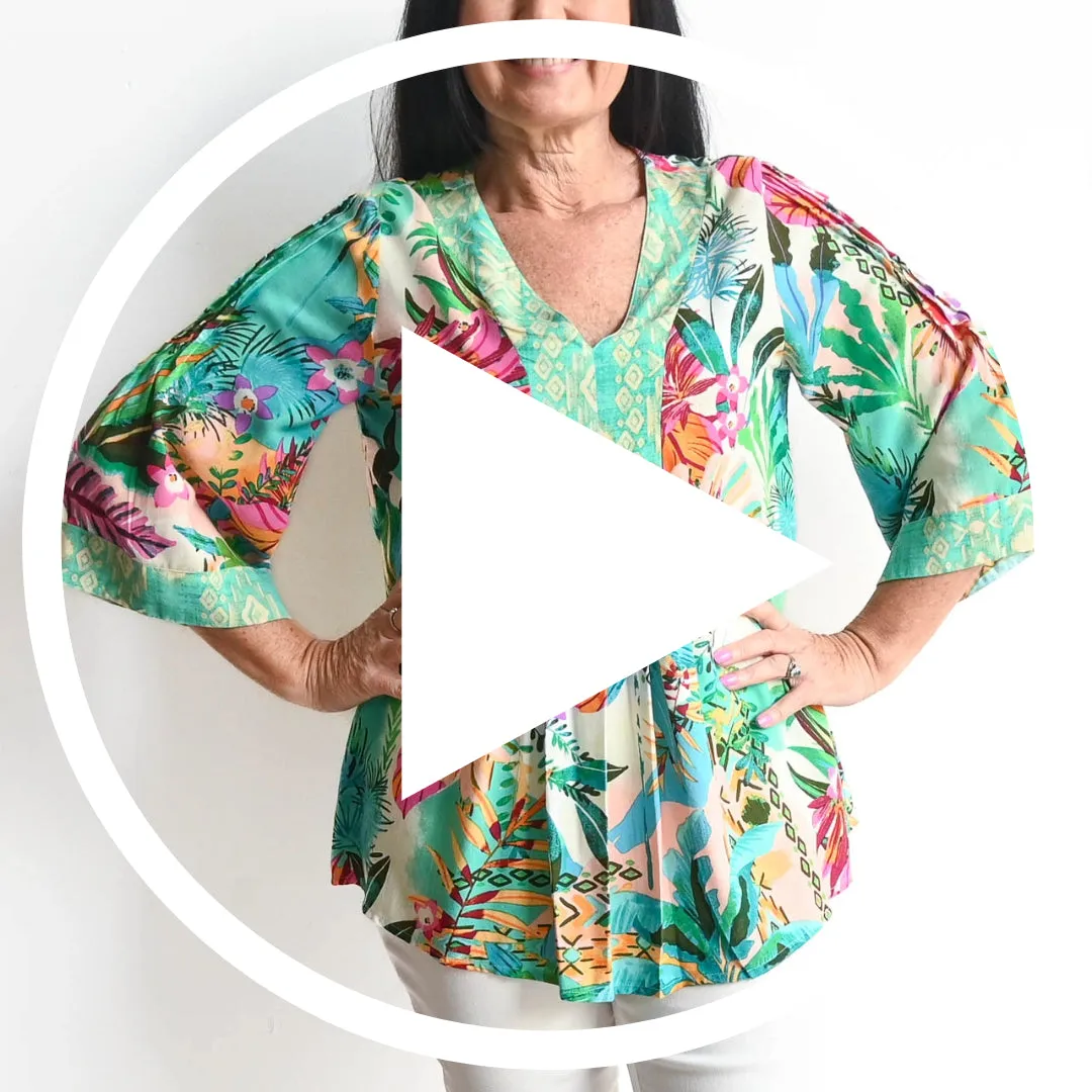 Folk Blouse by Orientique Australia - Hanalei - 9231