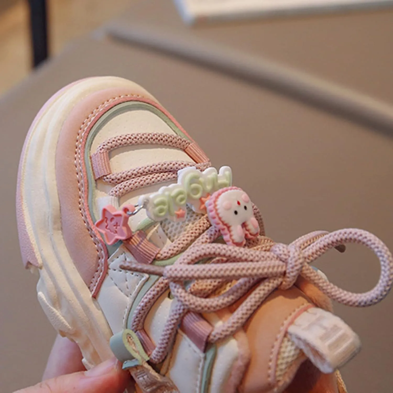 Girls and Toddler Chunky Sneakers Lace Up Vulcanize Fashion Girls Platform Thick Sole Outdoor Running Size 3 Baby Shoes