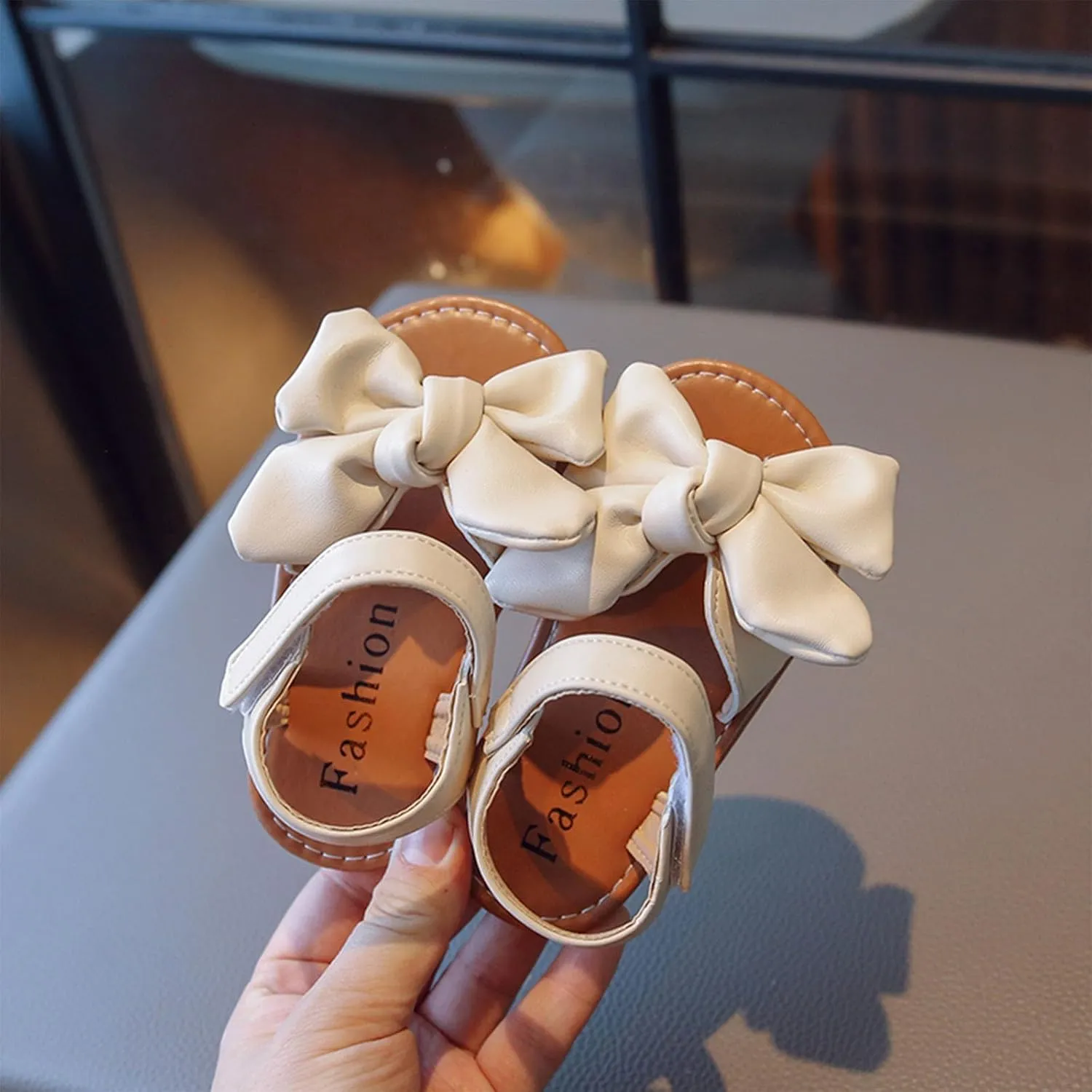 Girls Dress Shoes Girls Sandals Children Bow Princess Shoes Soft Sole Baby Beach Closed Toe Princess Costume Summer Dress