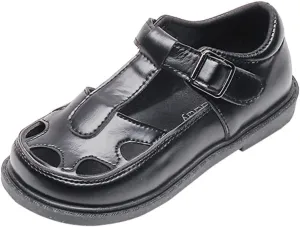 Girls Leather Soft Toe Princess Dress Flat Shoes Summer Dress Shoes Shoes (Toddler/Little Kid/Big Kids Beach Kids Shoes (Black, 3 Big Kids)