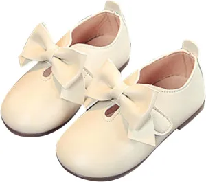 Glittery Boots for Girls Fashion Autumn Girls Casual Shoes Flat Light Hook Loop Solid Color Bow Simple Kid Rain Shoes