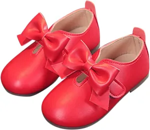 Glittery Boots for Girls Fashion Autumn Girls Casual Shoes Flat Light Hook Loop Solid Color Bow Simple Kid Rain Shoes
