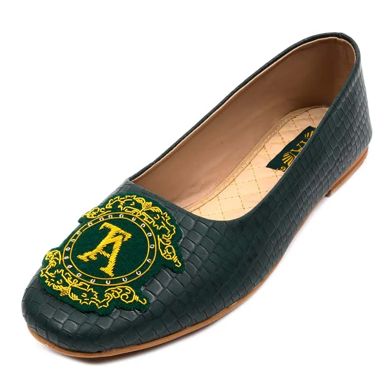 Green Leather Pumps