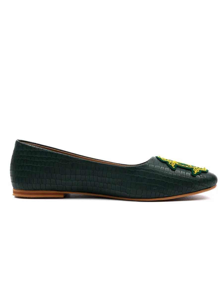 Green Leather Pumps